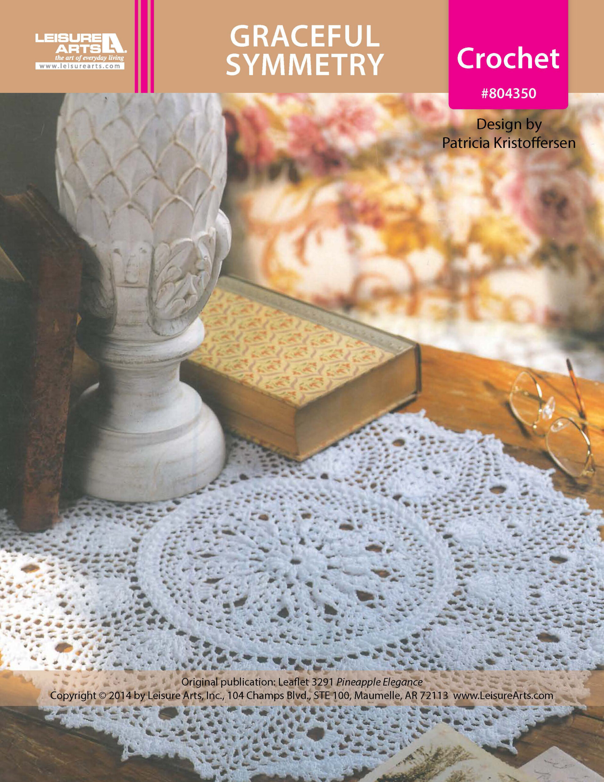 Leisure Arts Pineapple Elegance Graceful Symmetry Doily Crochet ePattern