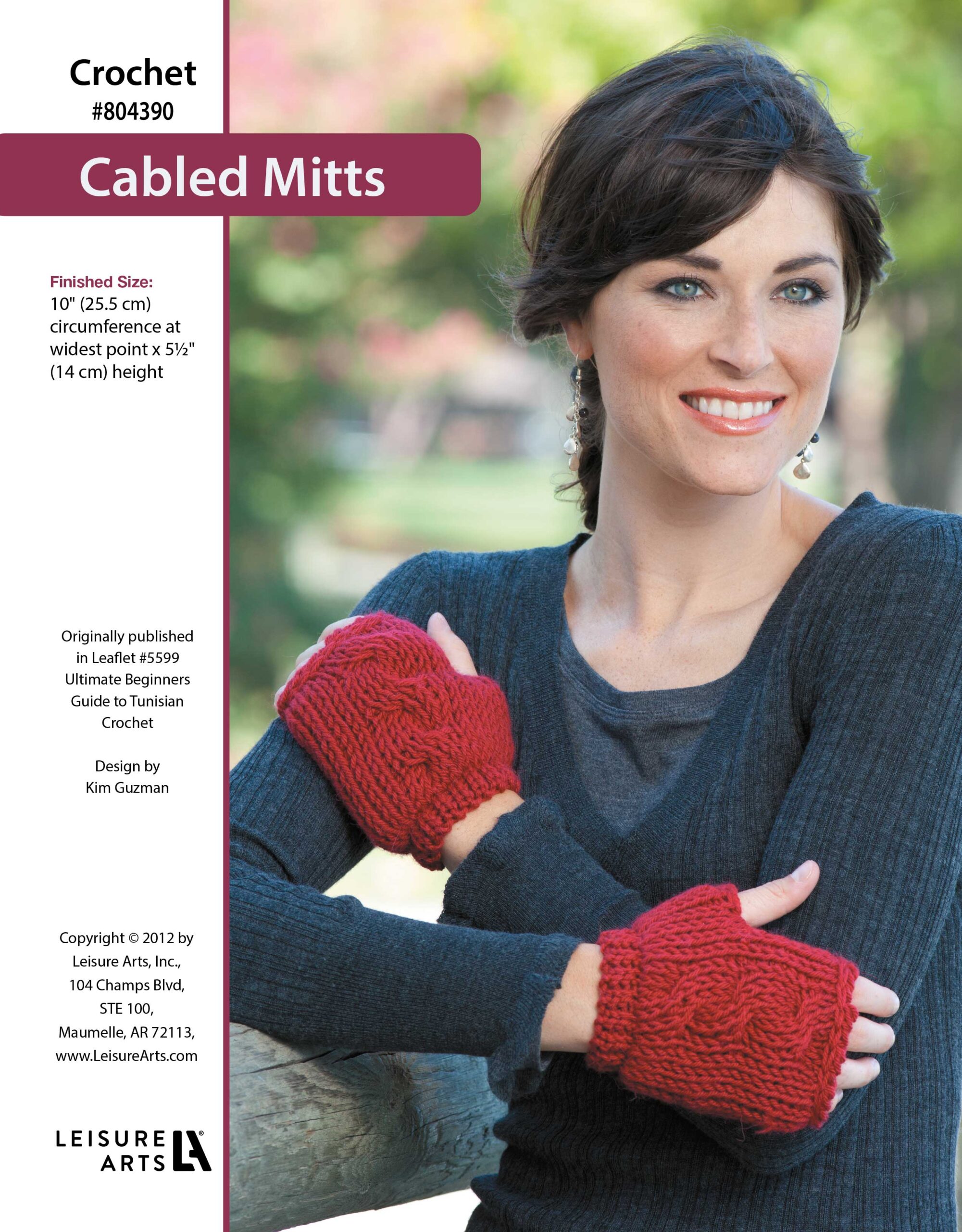 Leisure Arts Ultimate Beginners Guide To Tunisian Crochet Cabled Mitts ePattern