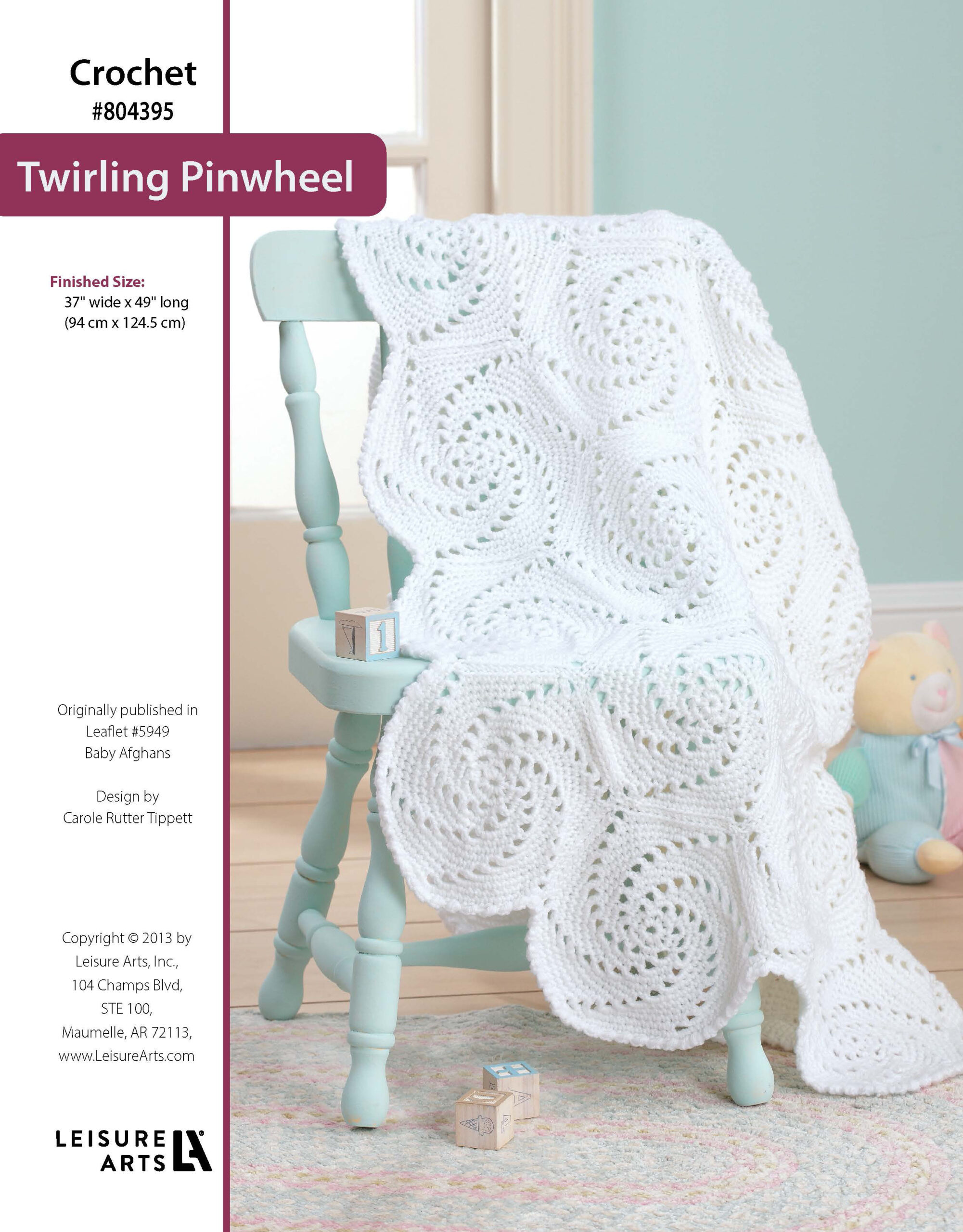 Leisure Arts Baby Afghans Twirling Pinwheels Crochet ePattern
