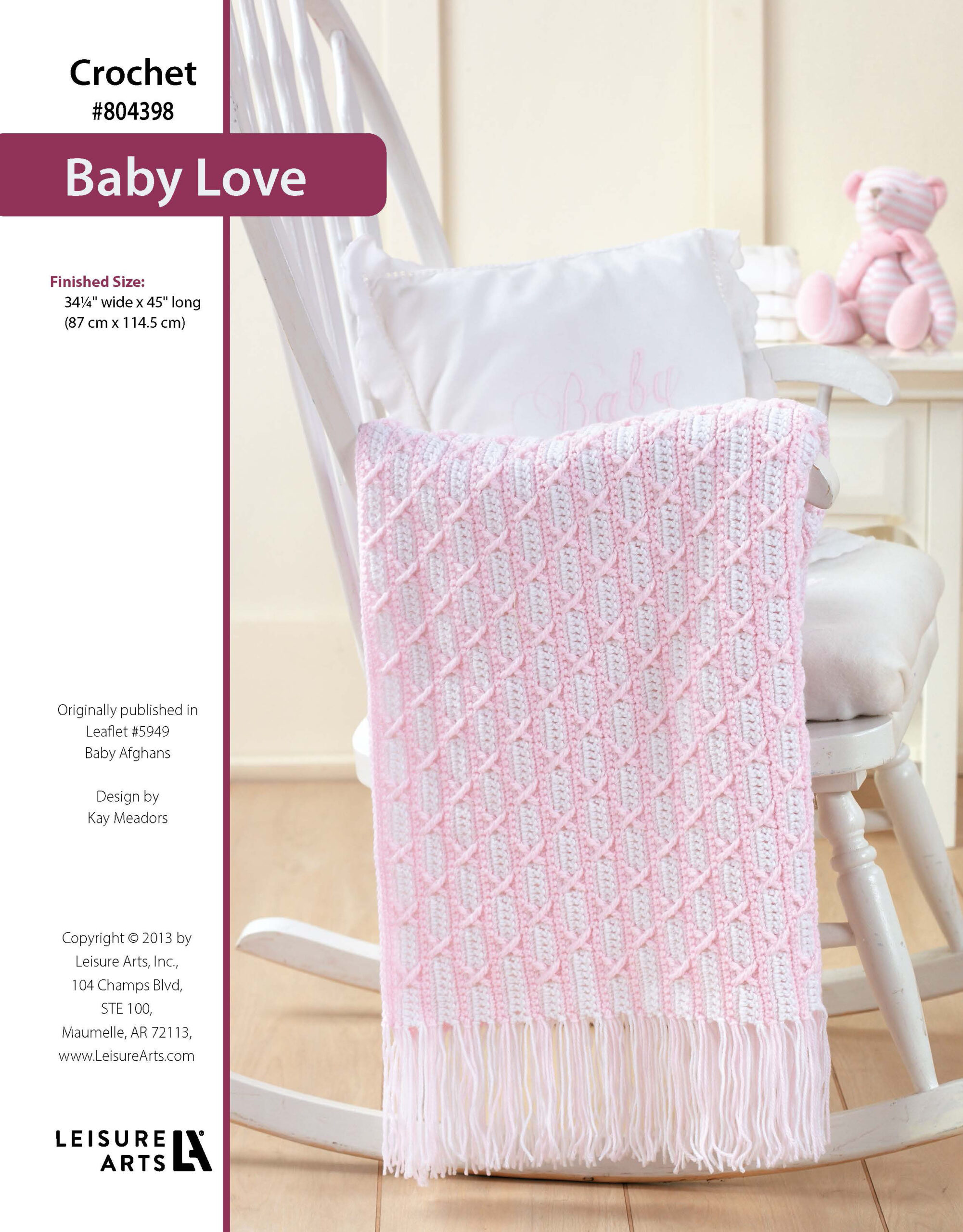 Leisure Arts Baby Afghans Baby Love Crochet ePattern
