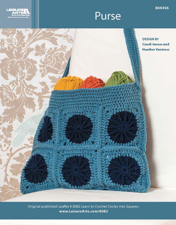 Leisure Arts Learn To Crochet Circles Into Squares Purse ePattern