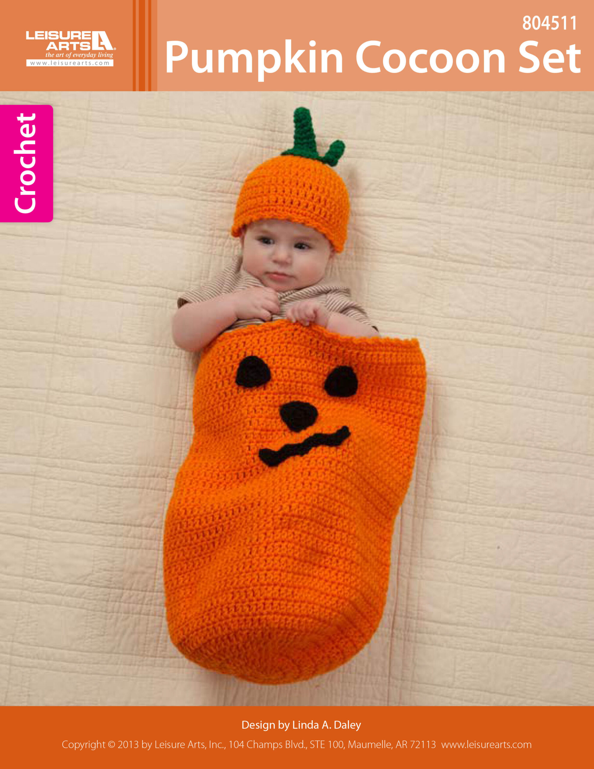 Leisure Arts Pumpkin Cocoon Set Crochet ePattern