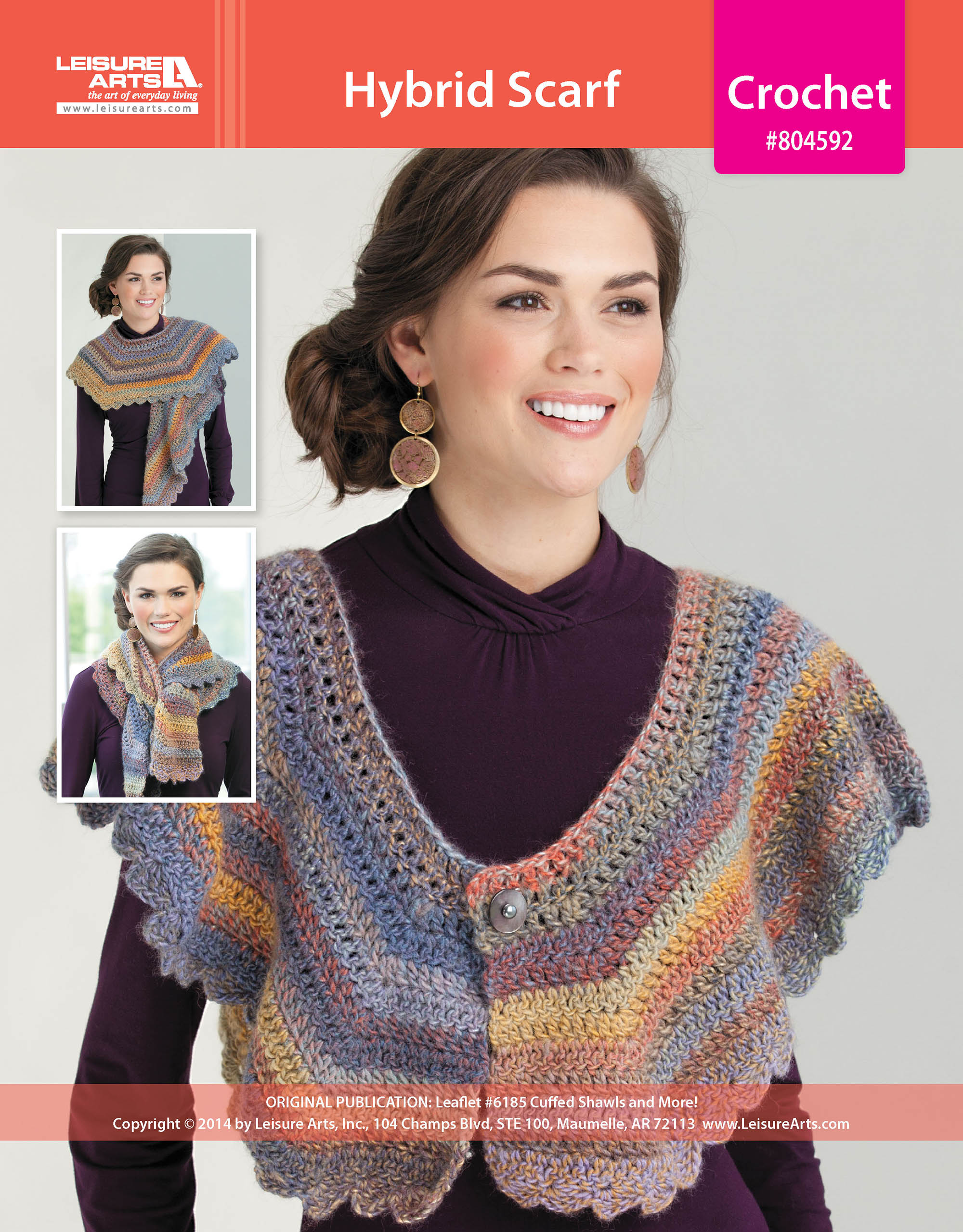 Leisure Arts The Cuffed Shawl More Hybrid Scarf ePattern