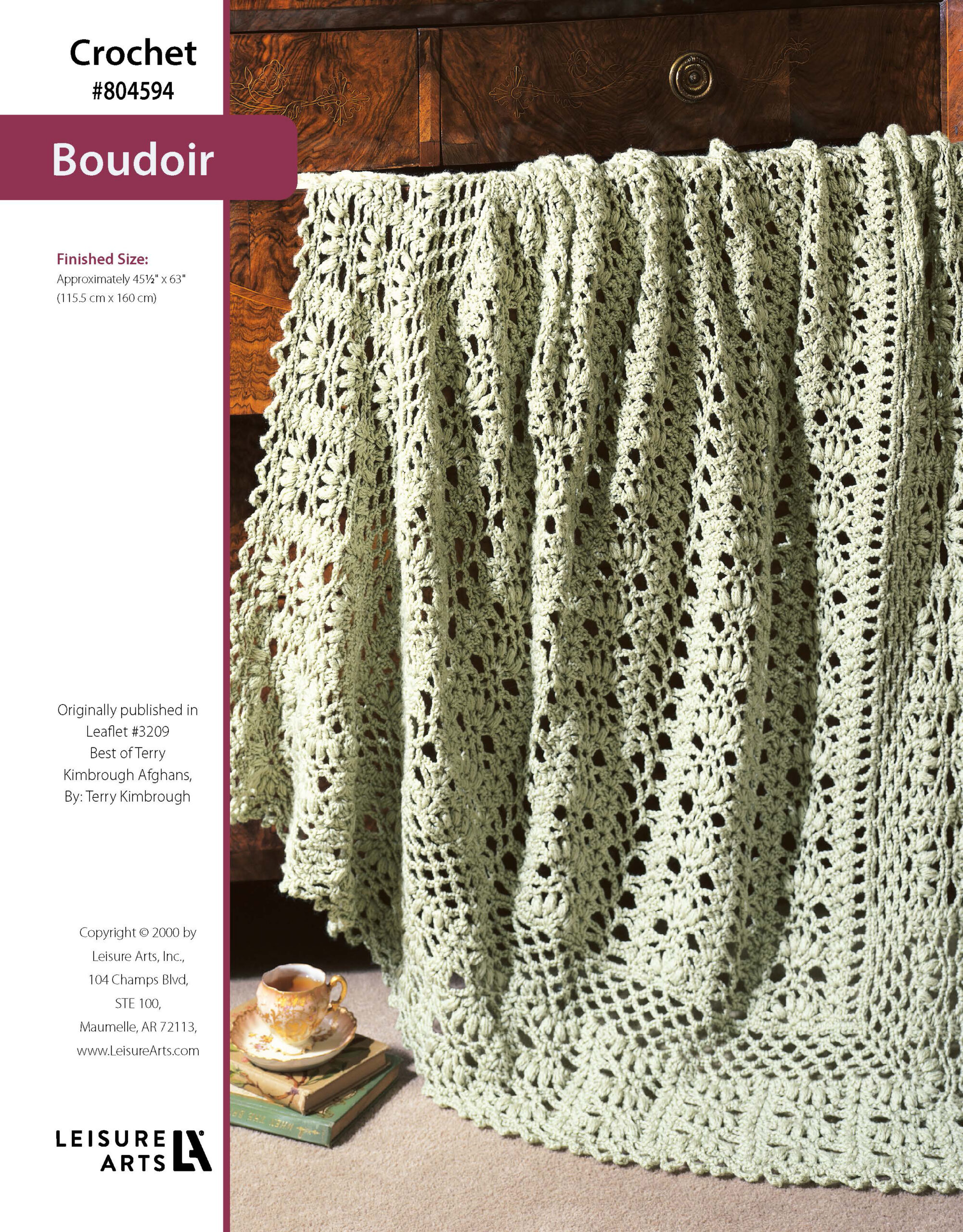 Leisure Arts ePattern Best of Terry Kimbrough Afghans Boudoir Afghan