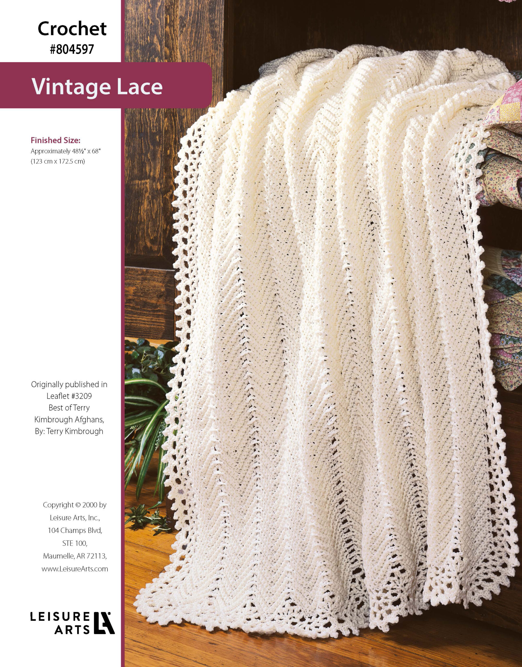 Leisure Arts ePattern Best of Terry Kimbrough Afghans Vintage Lace Afghan