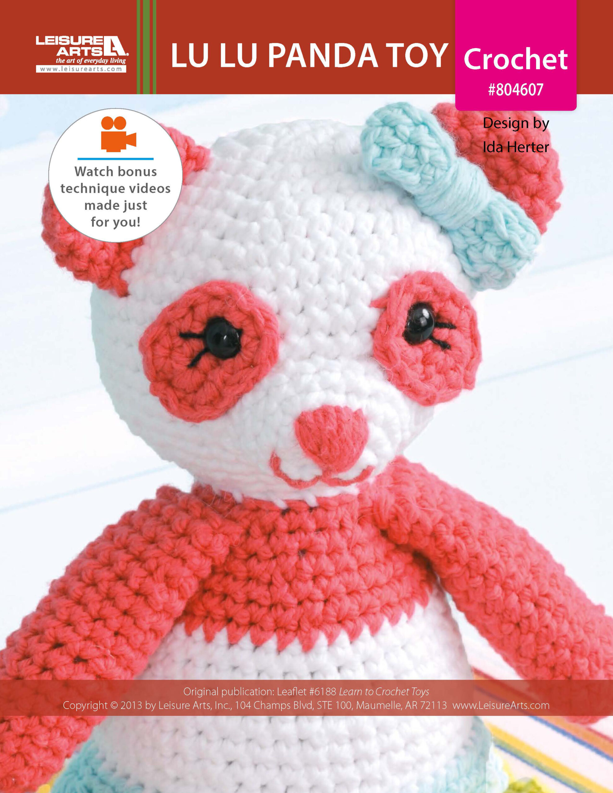 Leisure Arts Learn To Crochet Toys Lu Lu The Panda ePattern