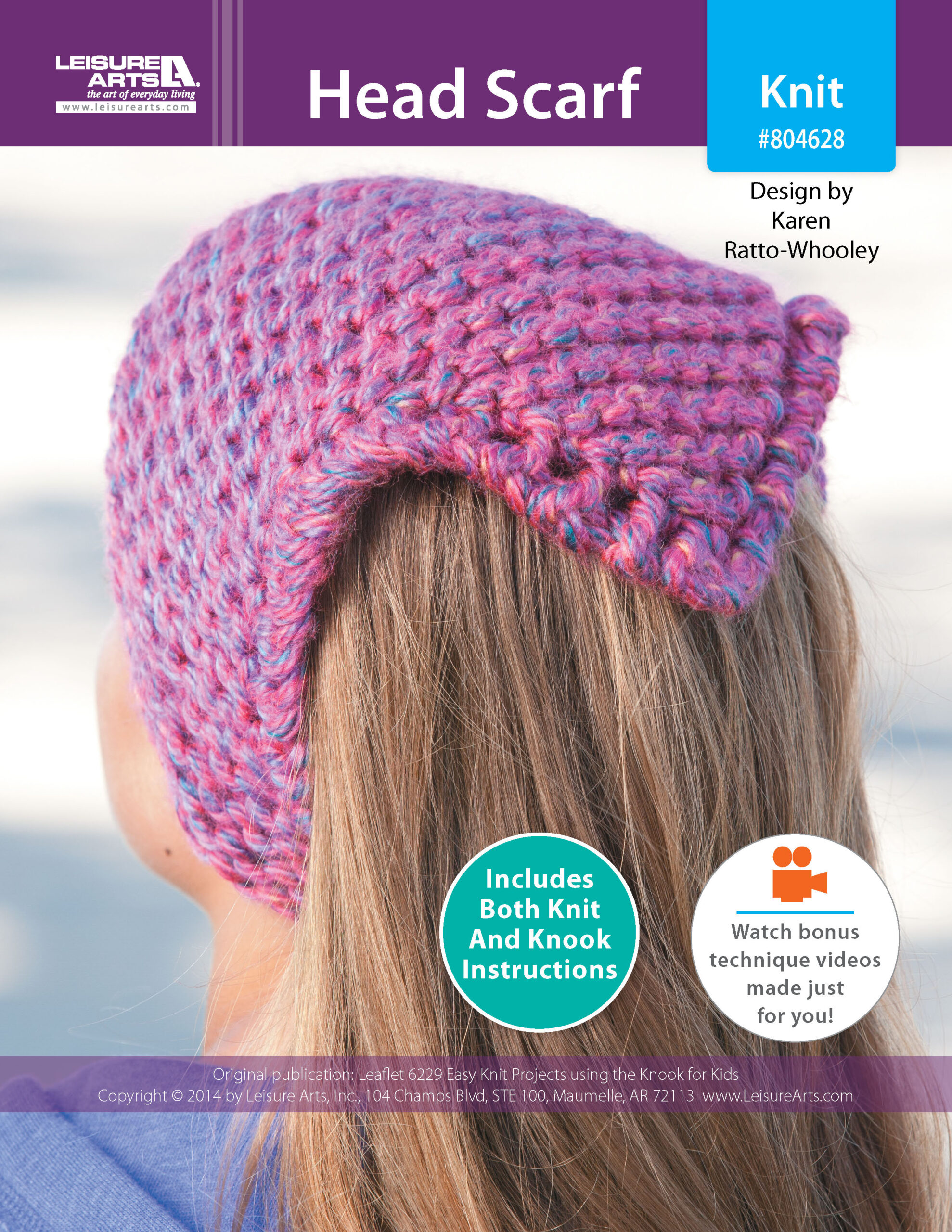 Leisure Arts Easy Knit Projects Using The Knook For Kids Head Scarf ePattern