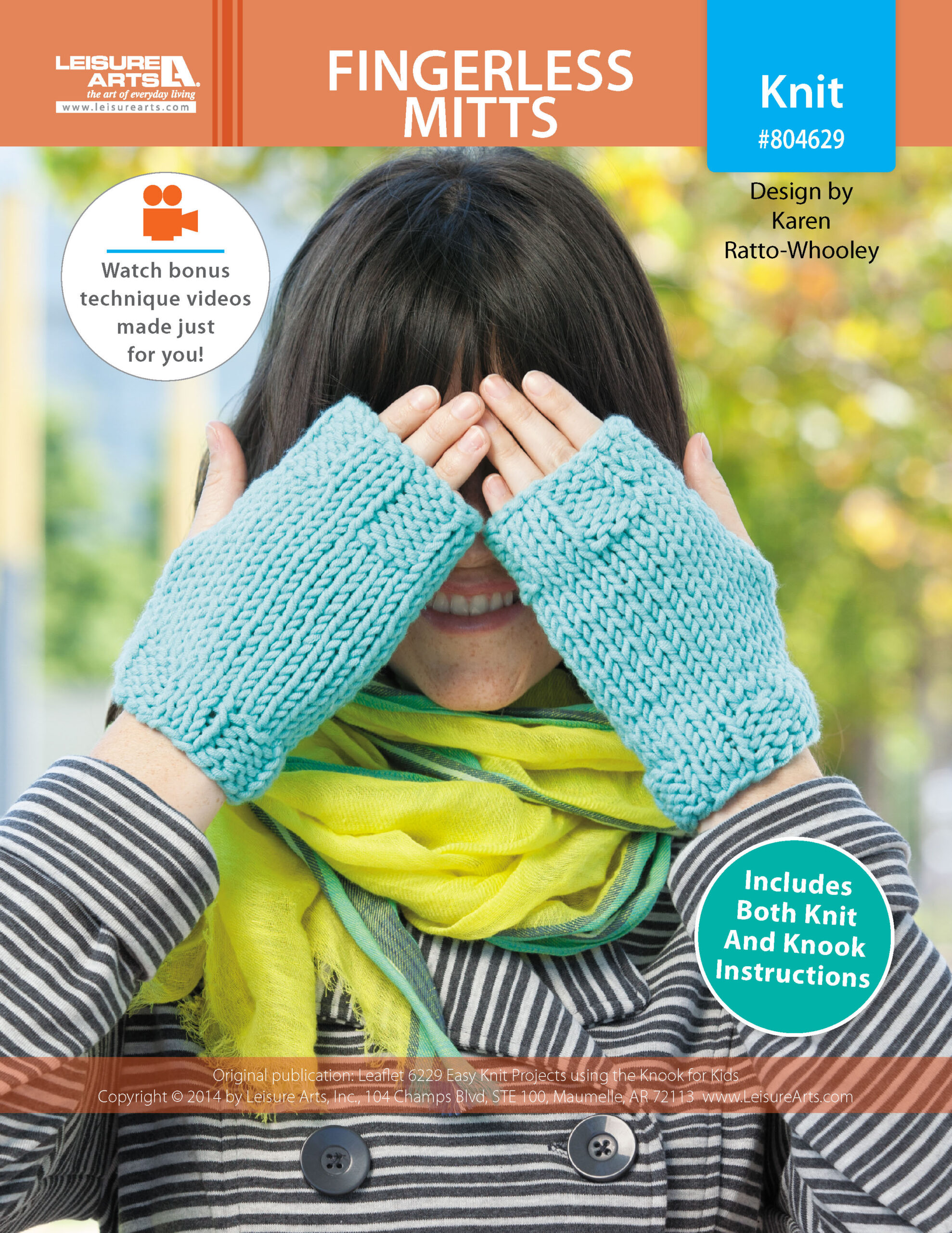 Leisure Arts Easy Knit Projects Using The Knook For Kids Fingerless Mitts ePattern