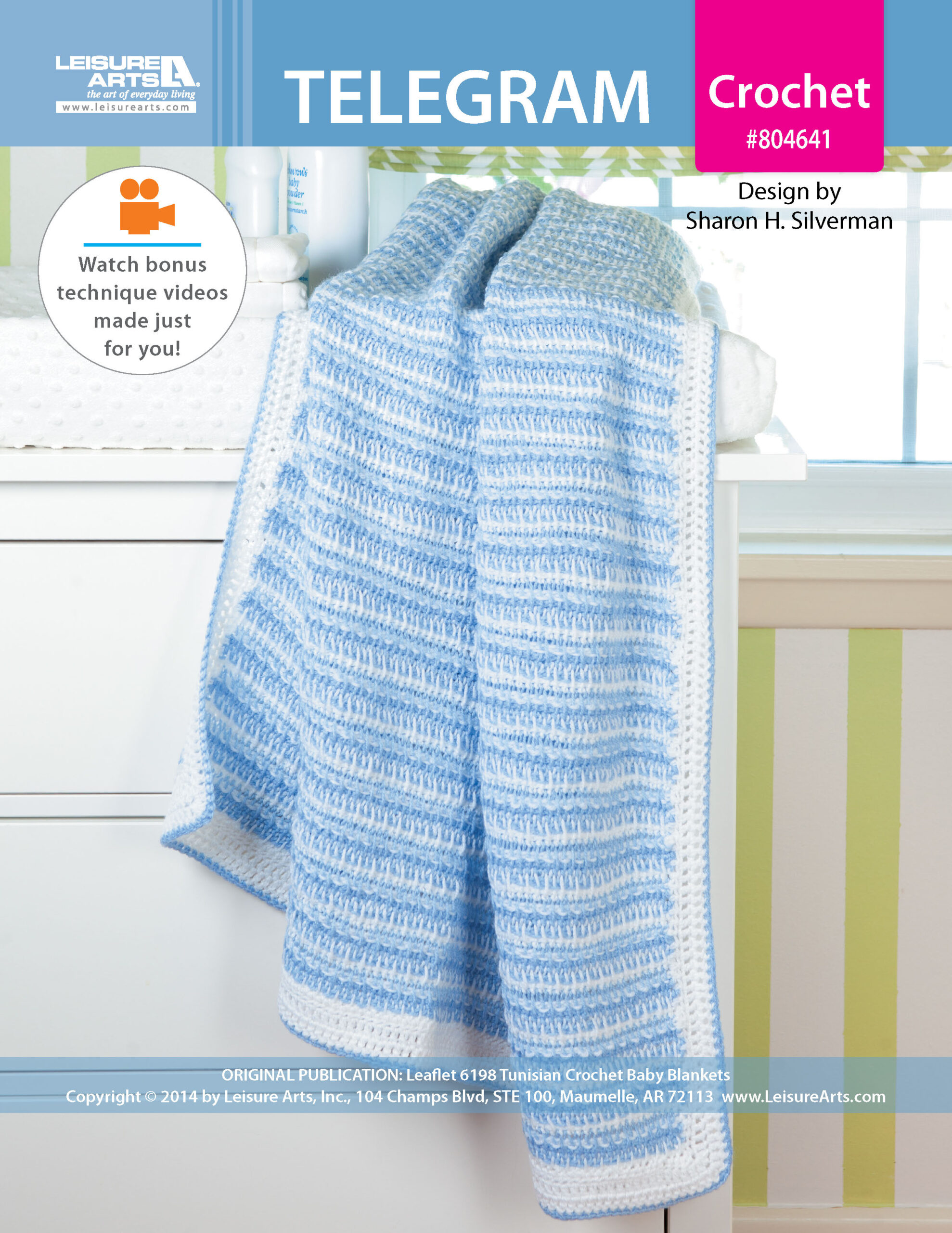 Leisure Arts Tunisian Crochet Baby Blankets Telegram ePattern