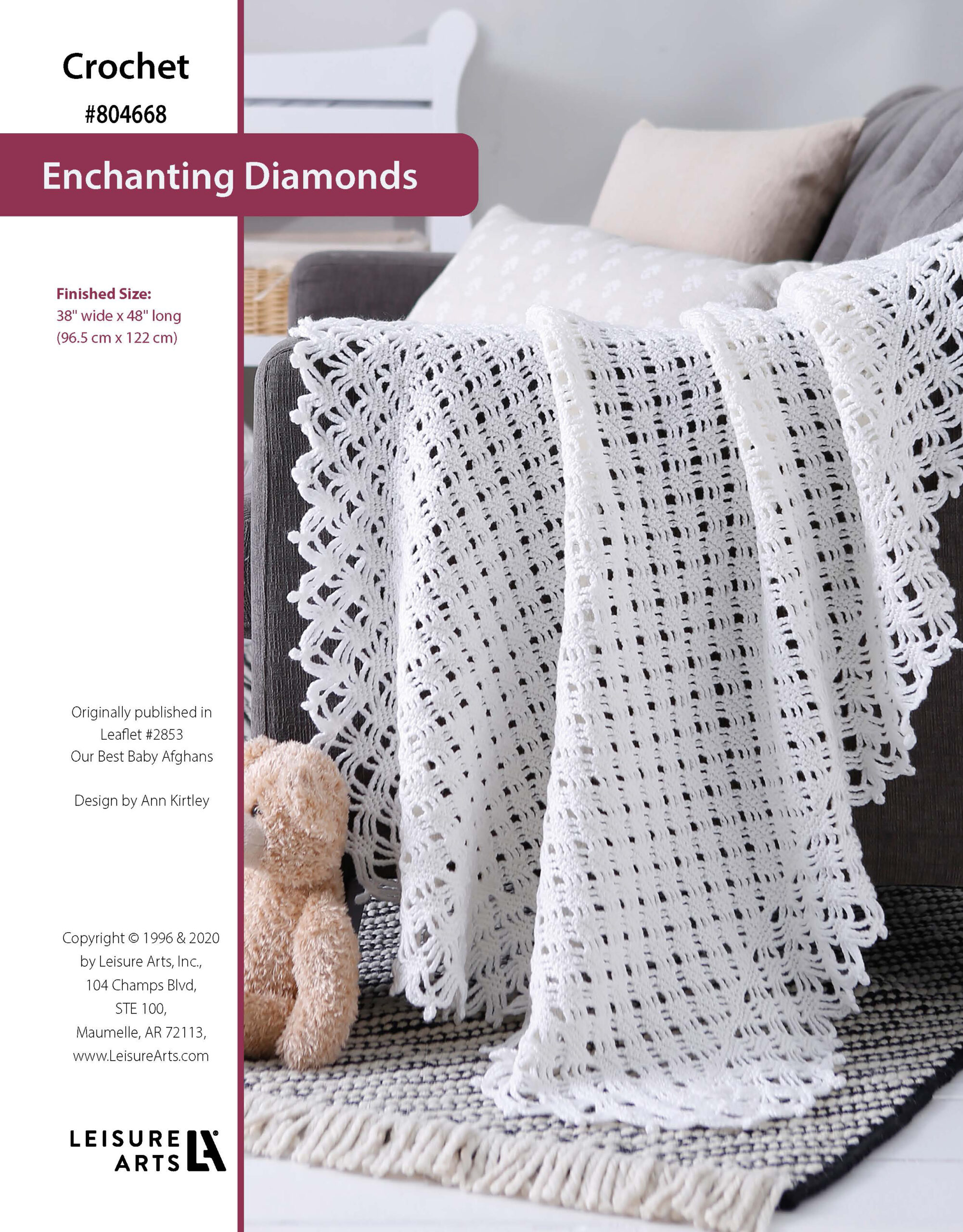 Leisure Arts Our Best Baby Afghans Enchanting Diamonds Crochet ePattern
