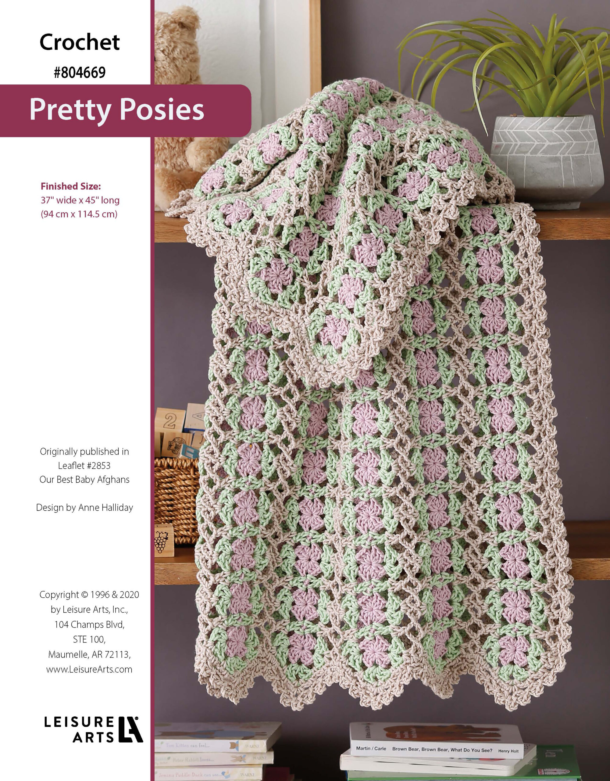 Leisure Arts Our Best Baby Afghans Pretty Posies Crochet ePattern