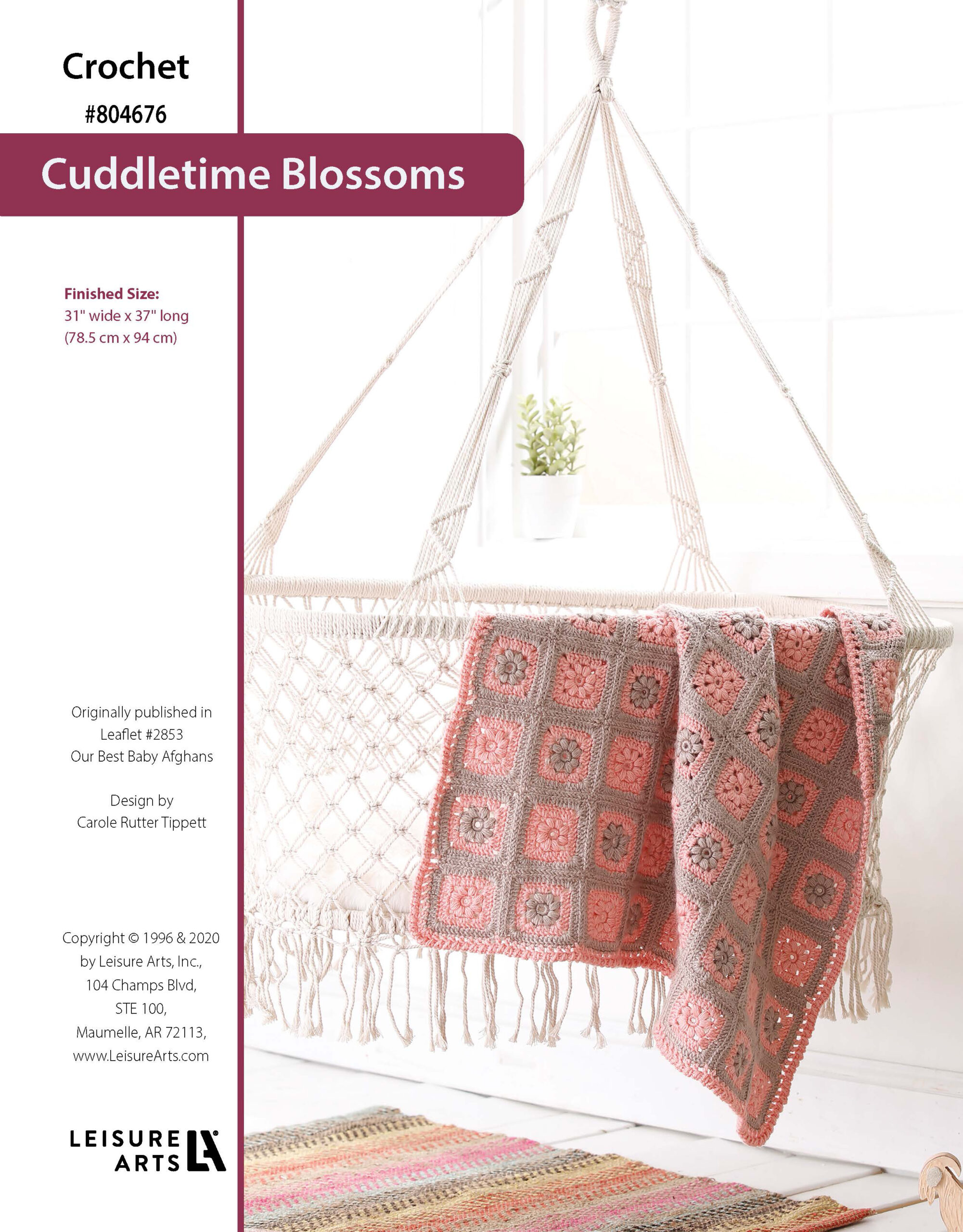 Leisure Arts Our Best Baby Afghans Cuddletime Blossoms Crochet ePattern