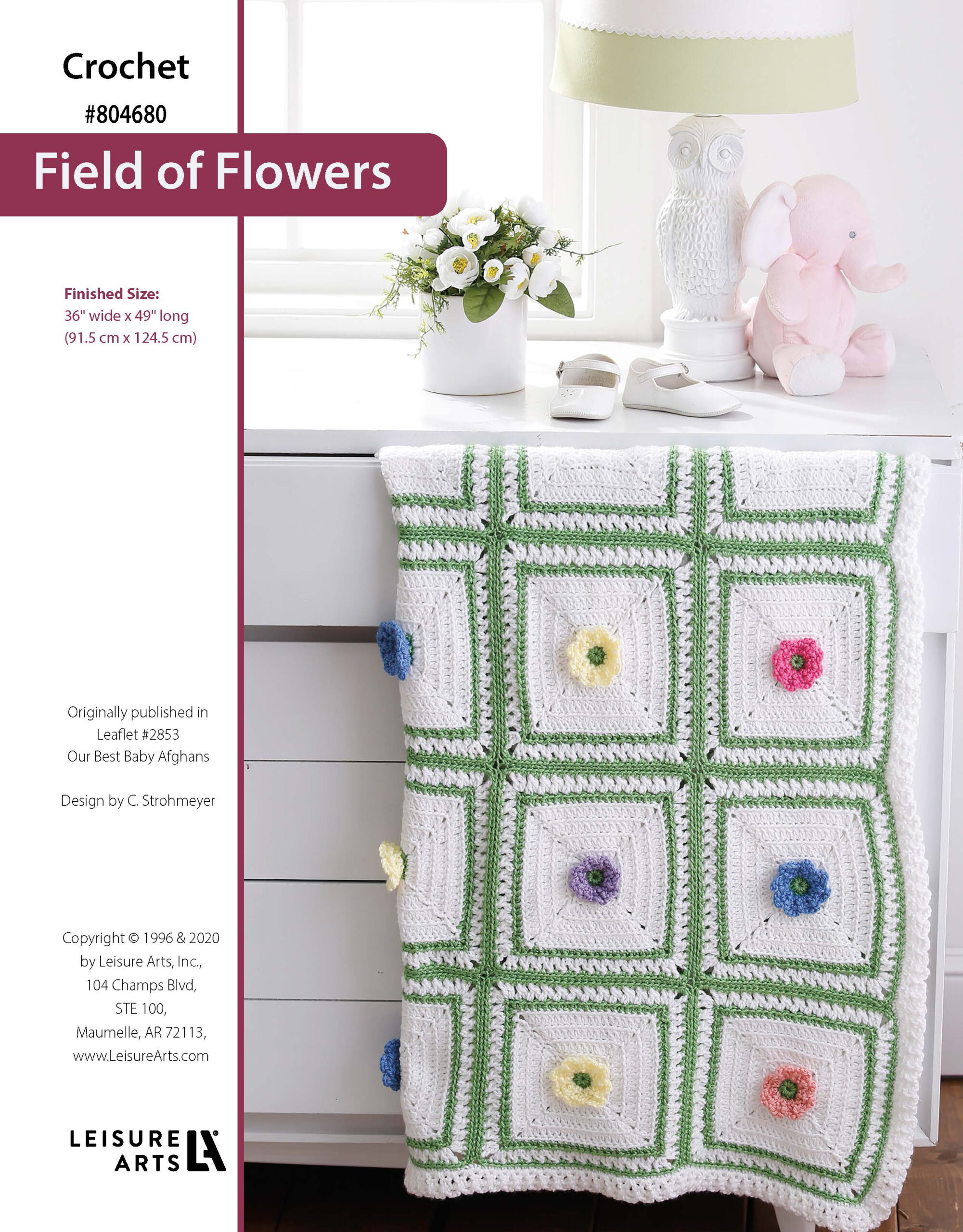Leisure Arts Our Best Baby Afghans Field Of Flowers Crochet ePattern
