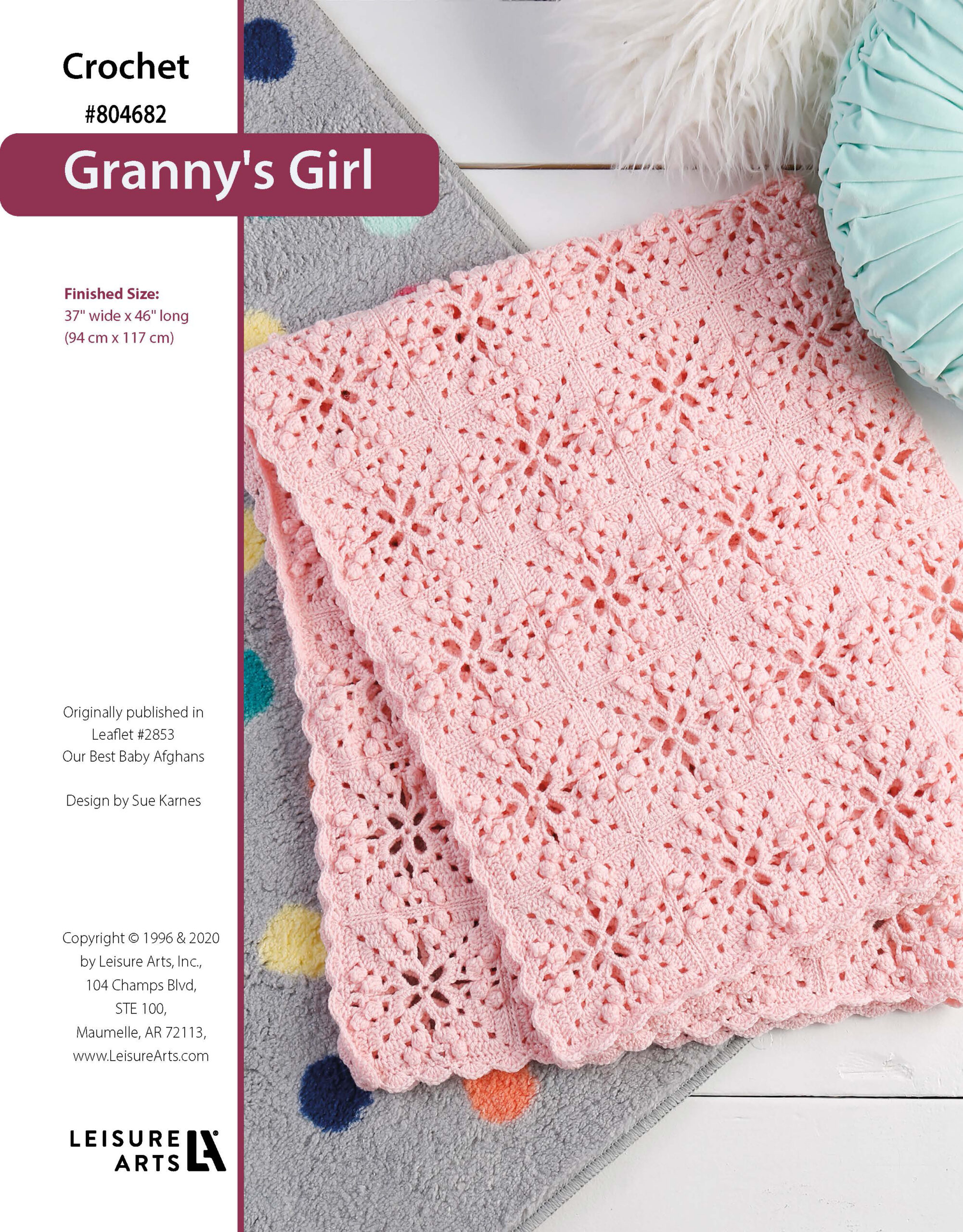 Leisure Arts Our Best Baby Afghans Grannys Girl Crochet ePattern