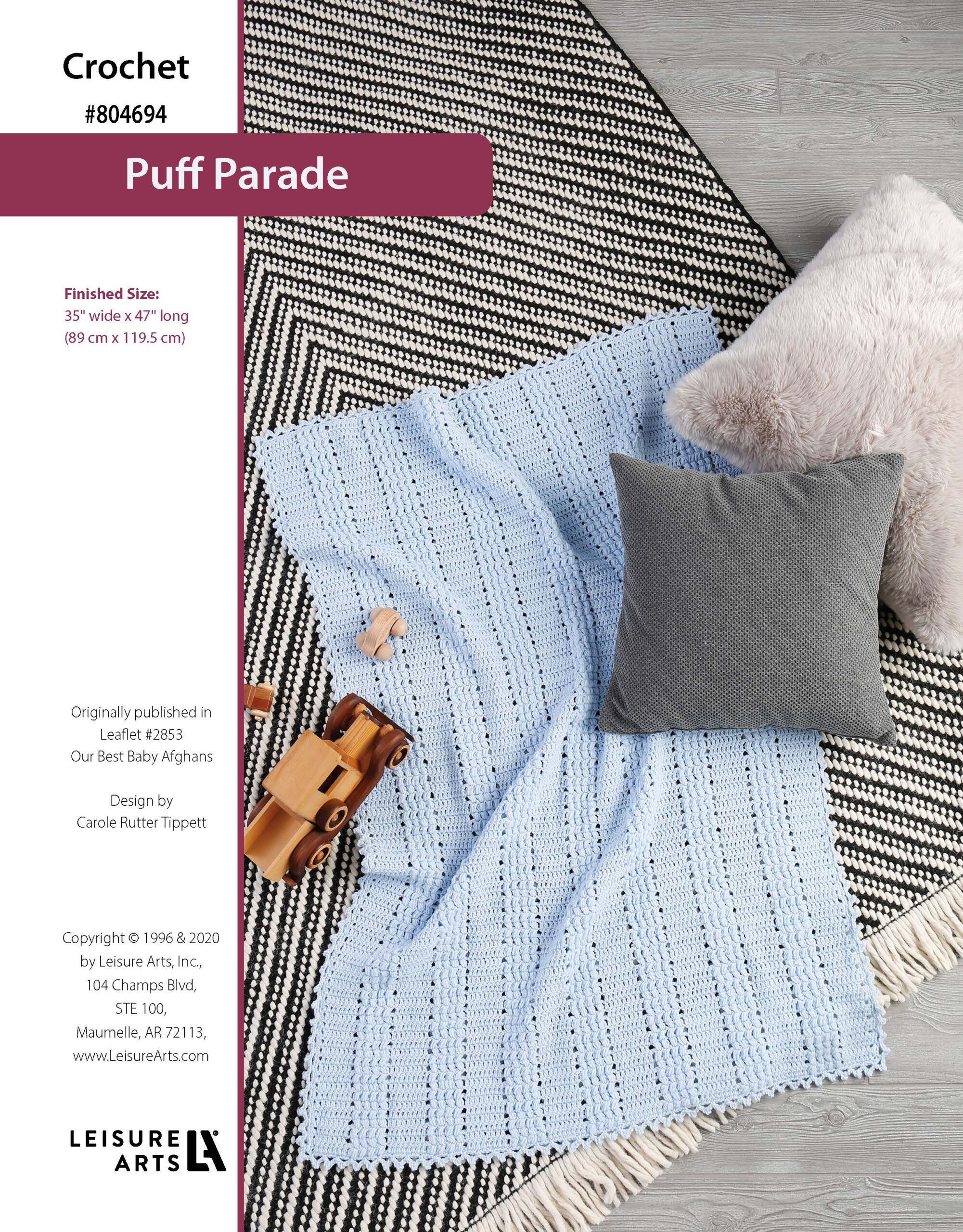 Leisure Arts Our Best Baby Afghans Puff Parade Crochet ePattern