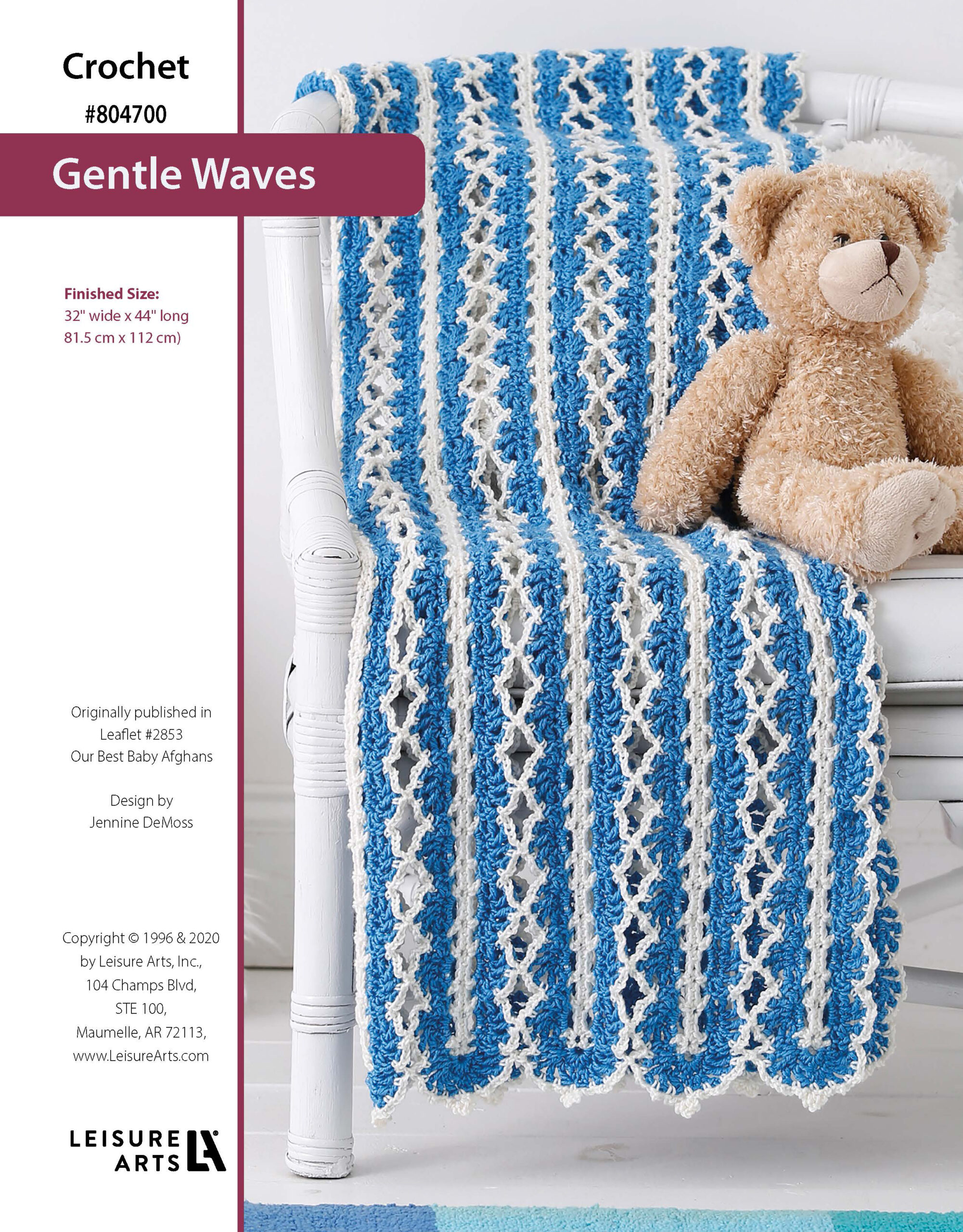 Leisure Arts Our Best Baby Afghans Gentle Waves Crochet ePattern