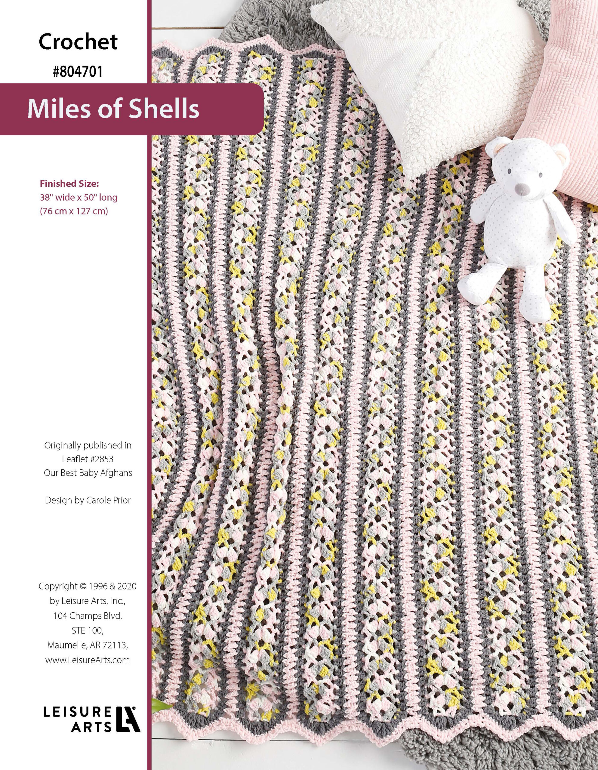 Leisure Arts Our Best Baby Afghans Miles Of Shells Crochet ePattern