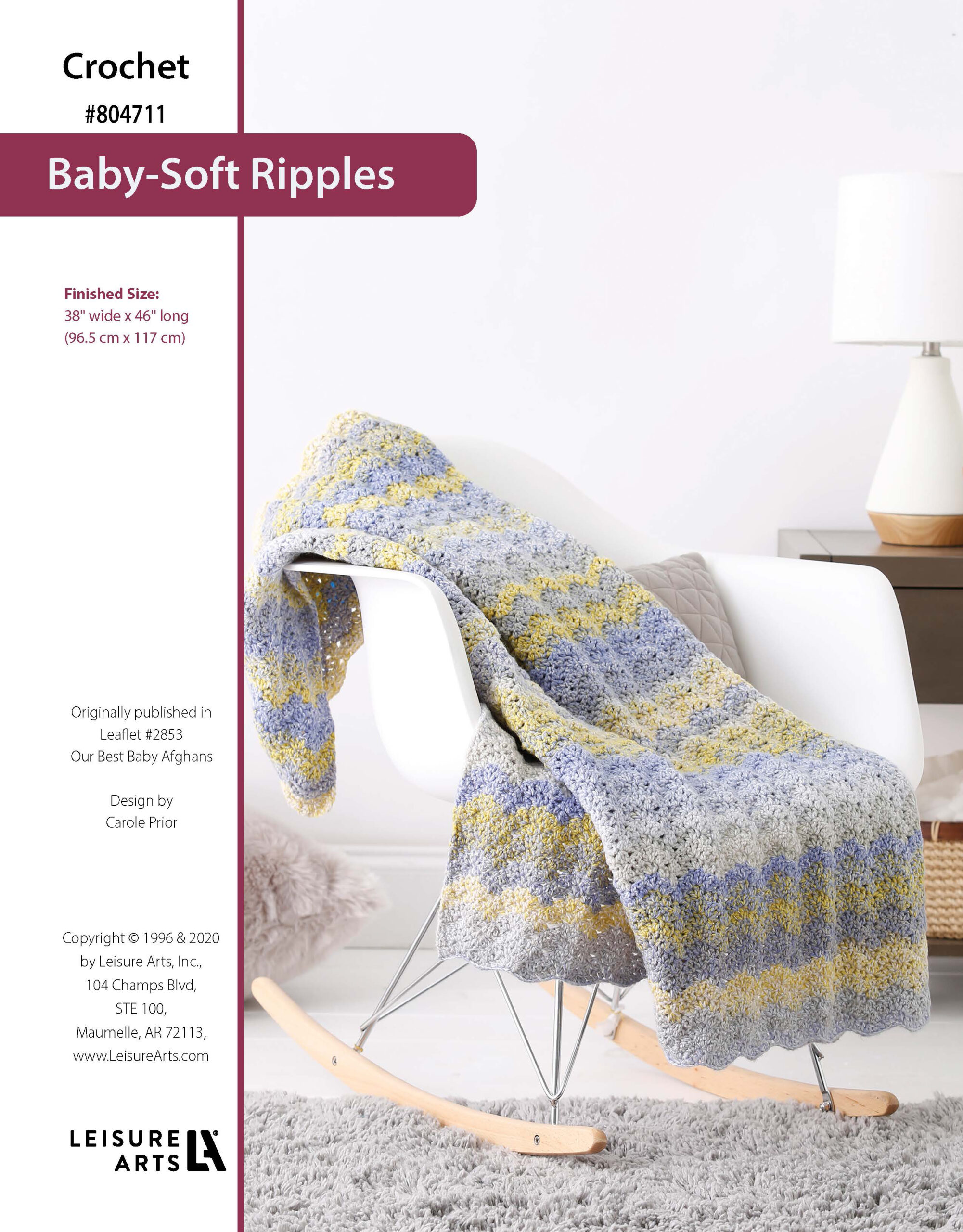 Leisure Arts Our Best Baby Afghans BabySoft Ripples Crochet ePattern