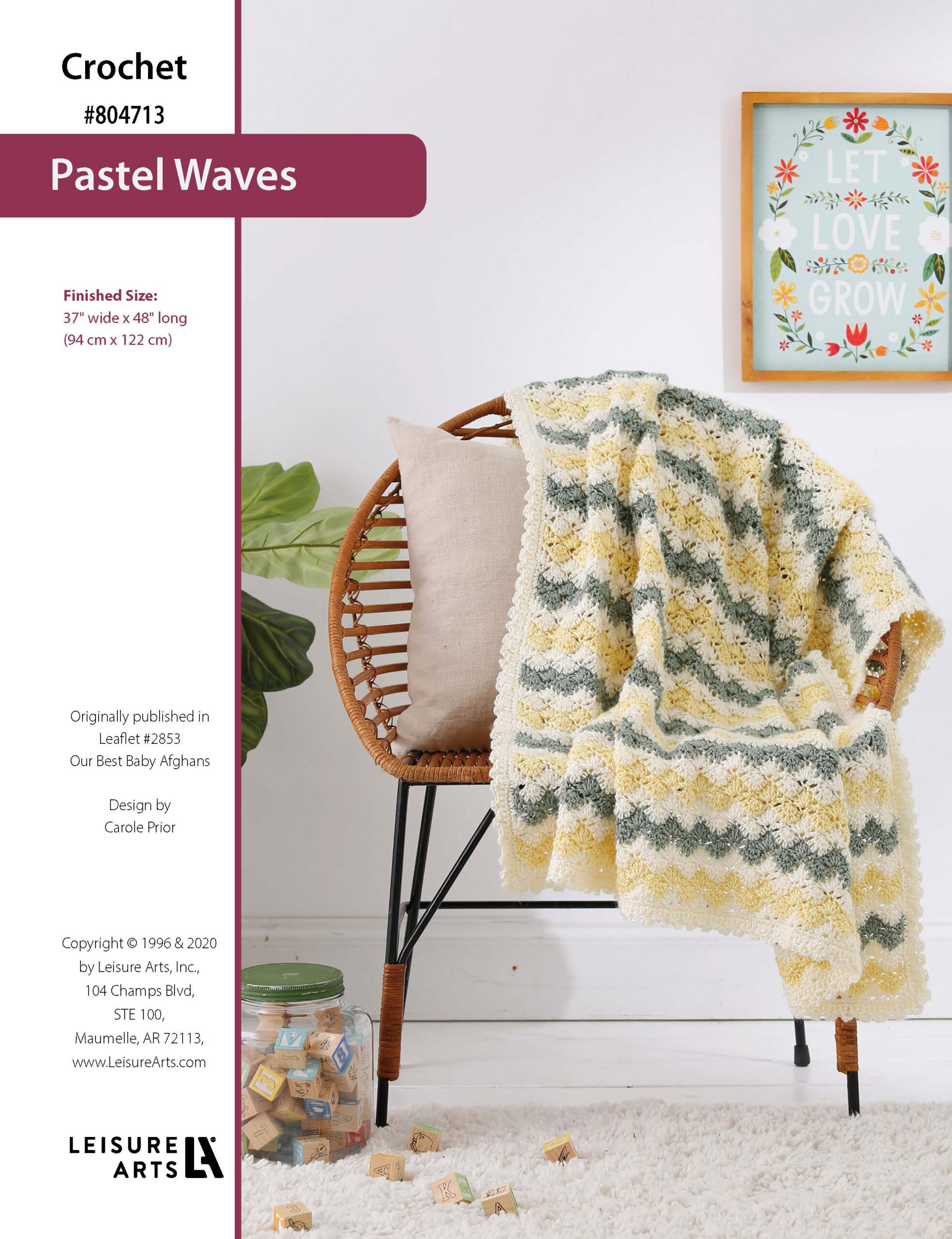 Leisure Arts Our Best Baby Afghans Pastel Waves Crochet ePattern