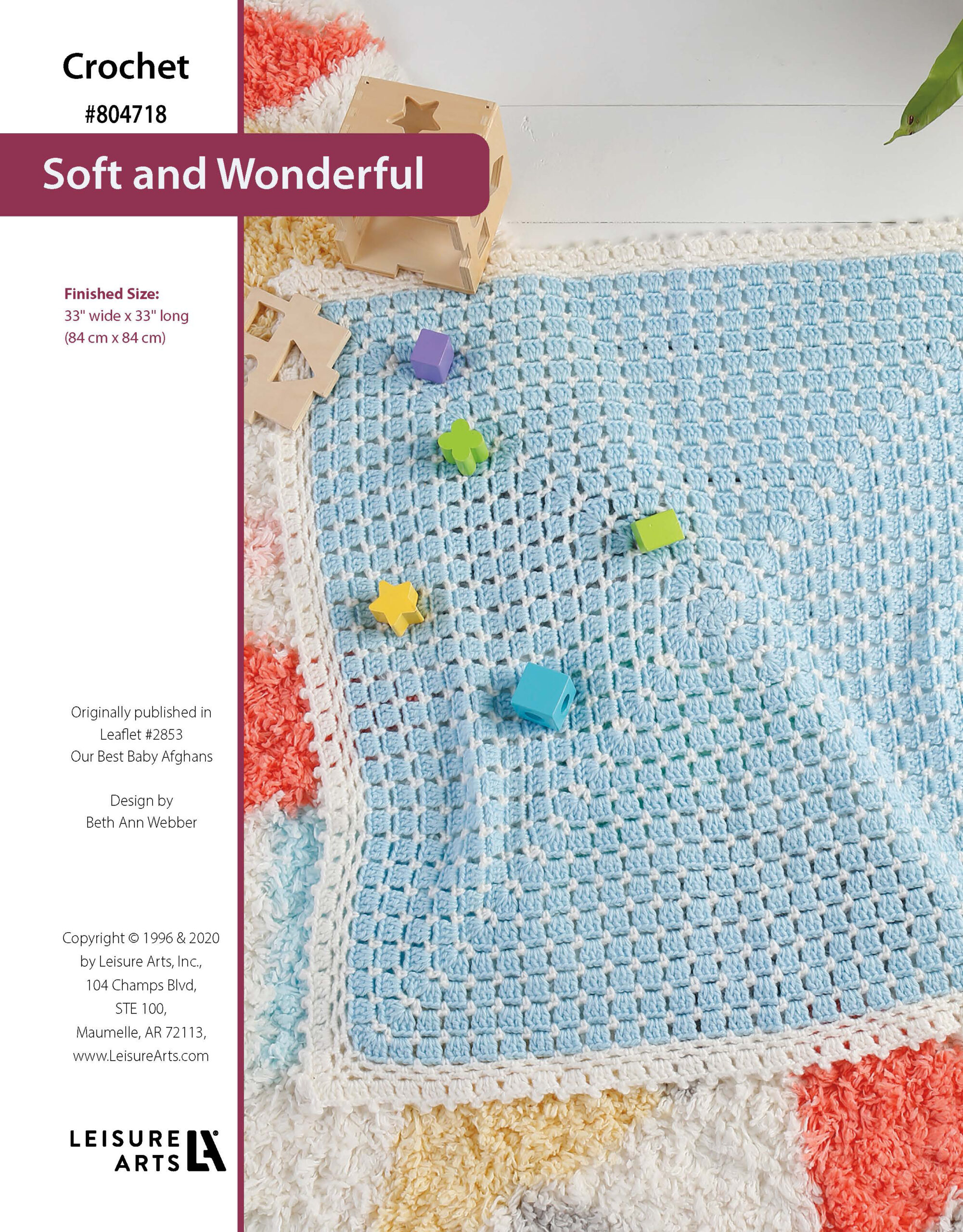 Leisure Arts Our Best Baby Afghans Soft Wonderful Crochet ePattern