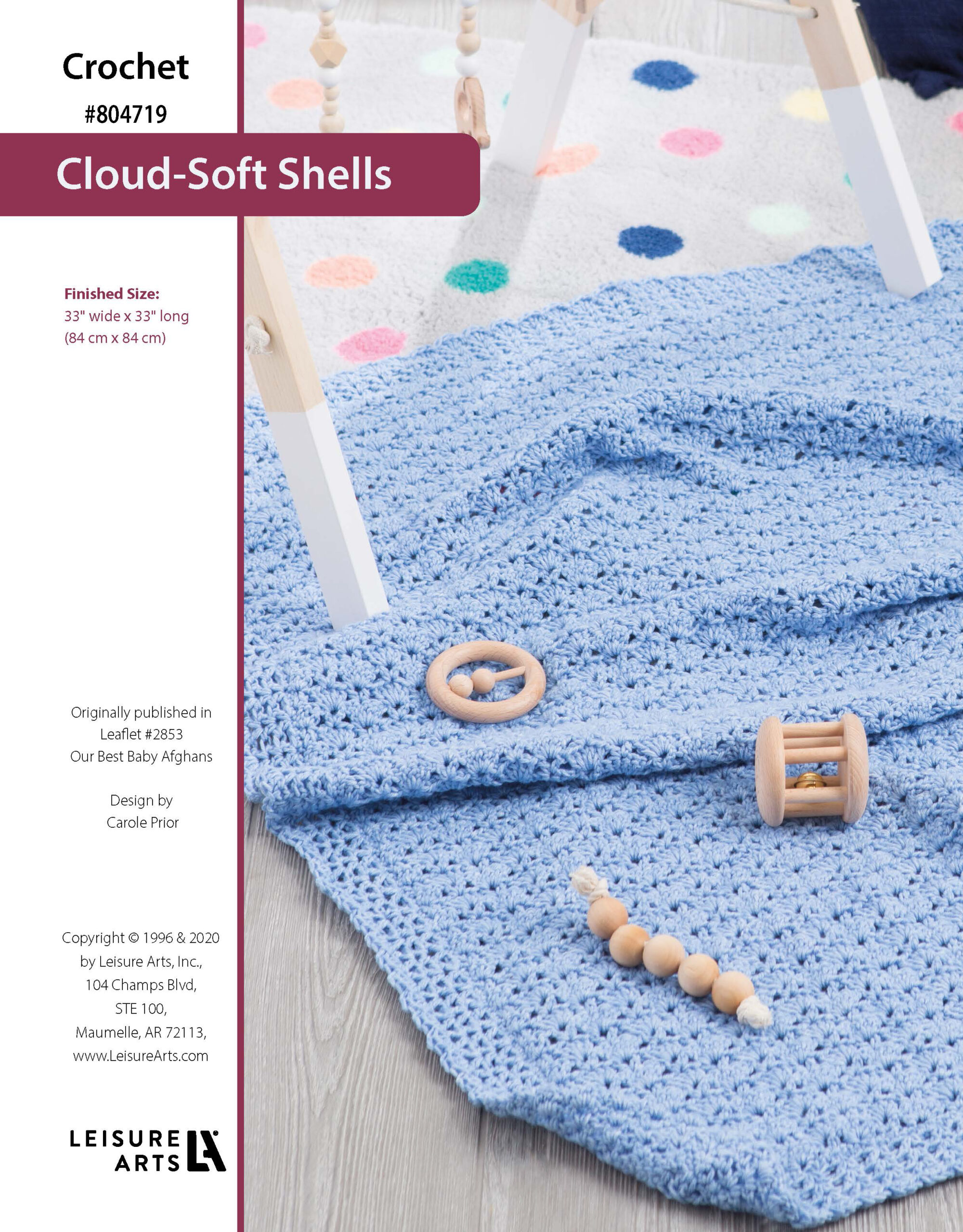 Leisure Arts Our Best Baby Afghans CloudSoft Shells Crochet ePattern