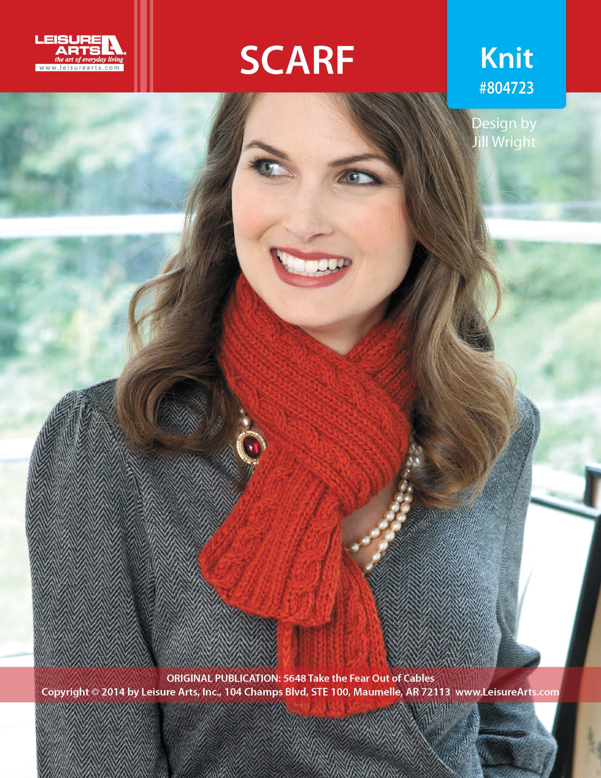 Leisure Arts Take The Fear Out Of Cables Scarf Knit ePattern