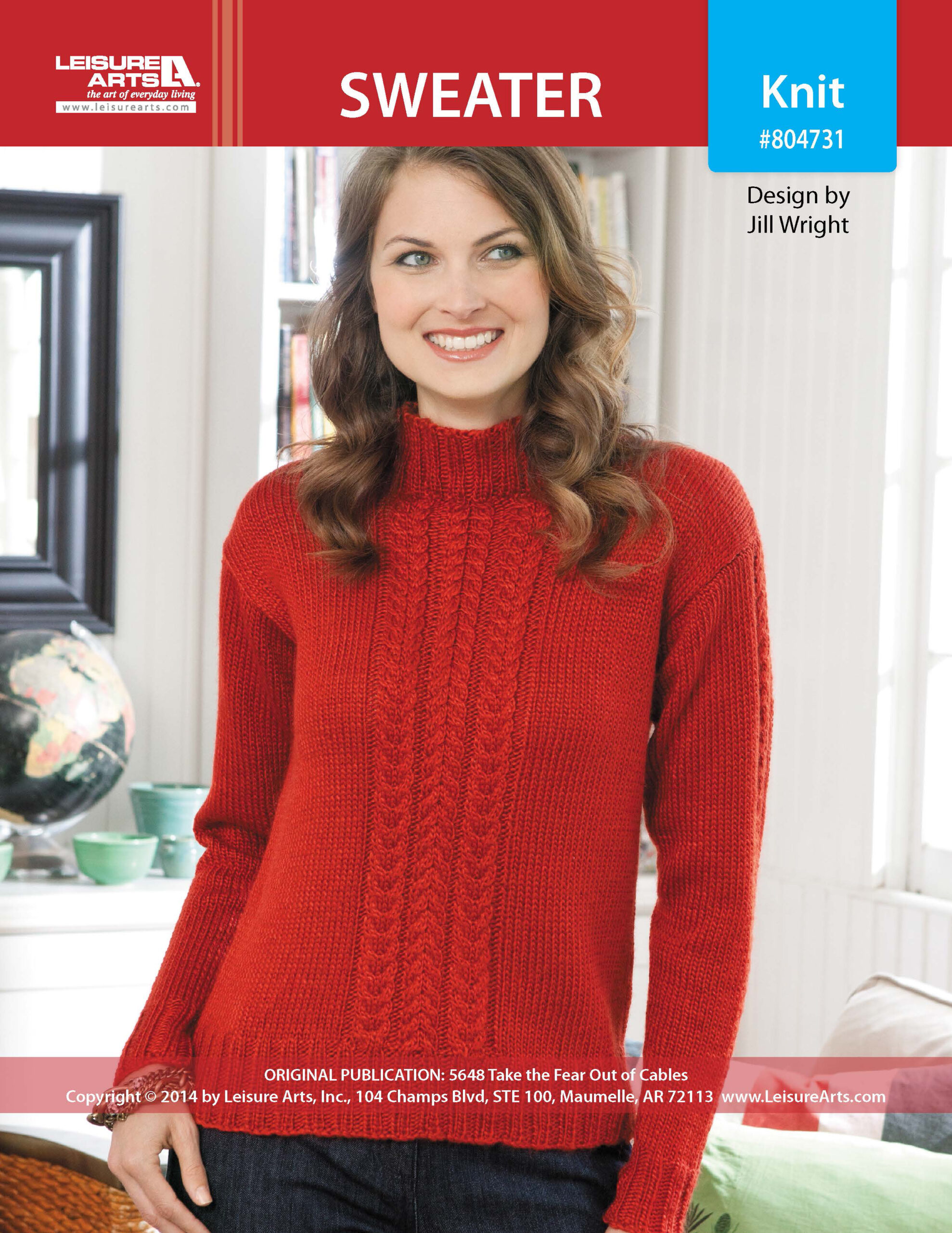 Leisure Arts Take The Fear Out Of Cables Sweater Knit ePattern