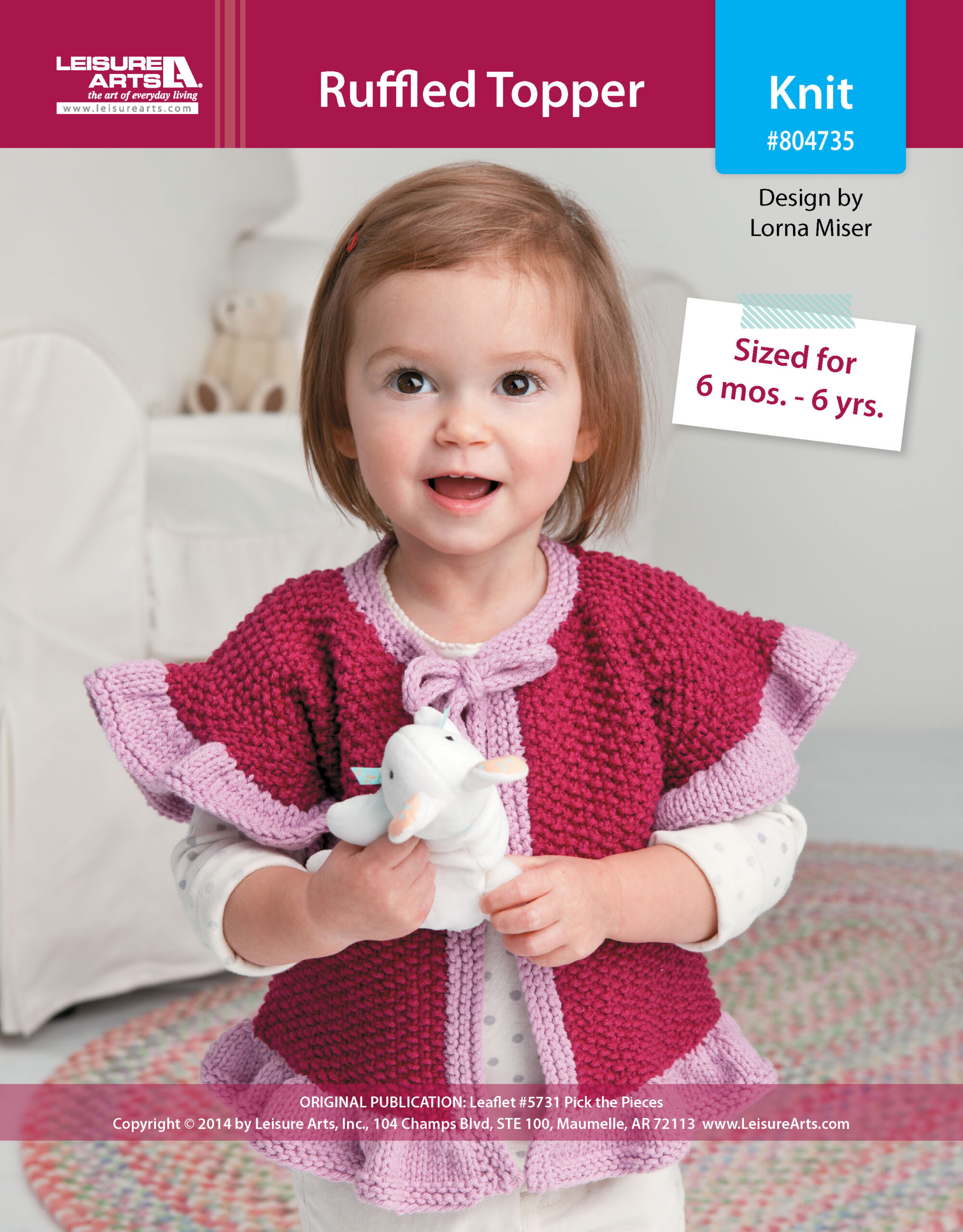 Leisure Arts Pick The Pieces Ruffled Topper Knit ePattern