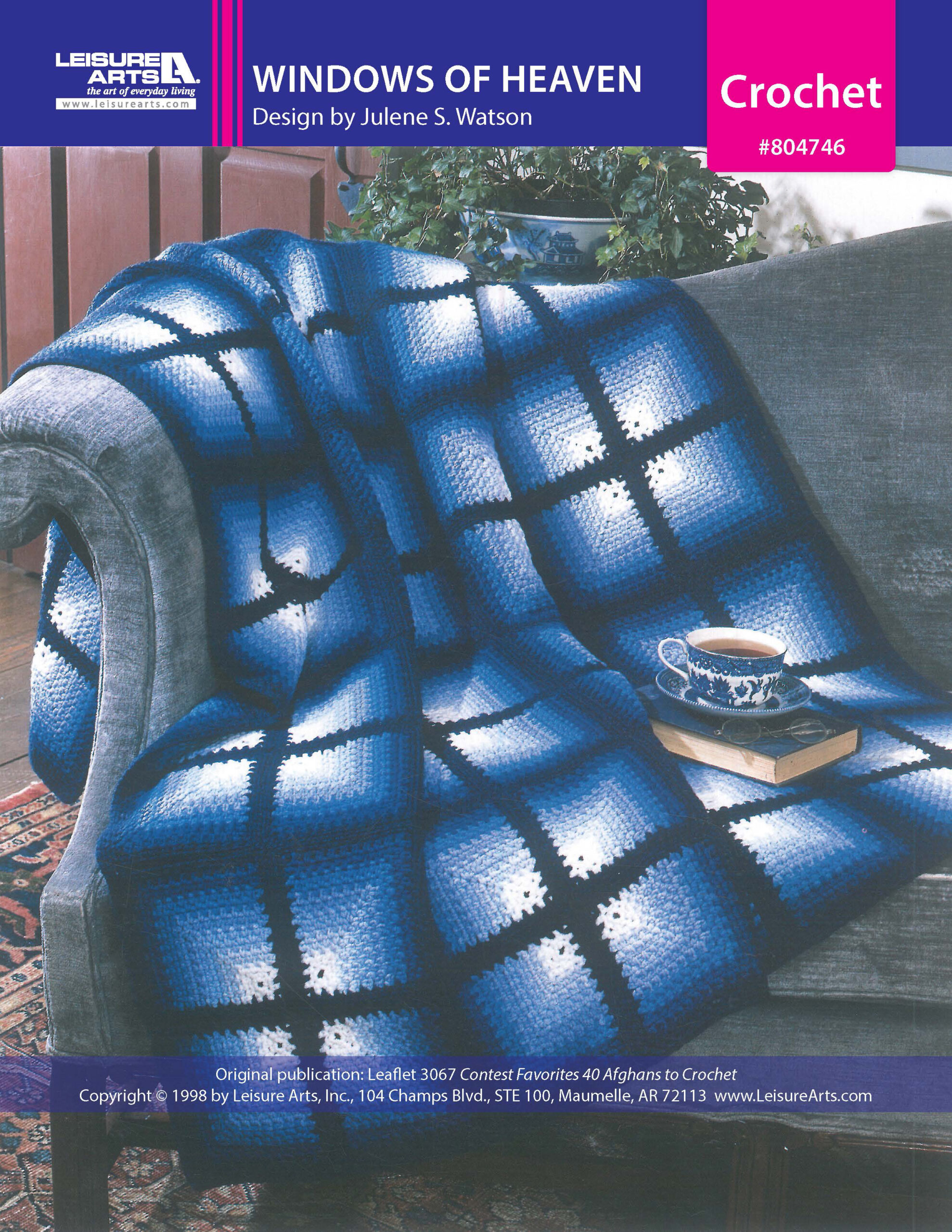 Leisure Arts Contest Favorites Windows Of Heaven Afghan Crochet ePattern