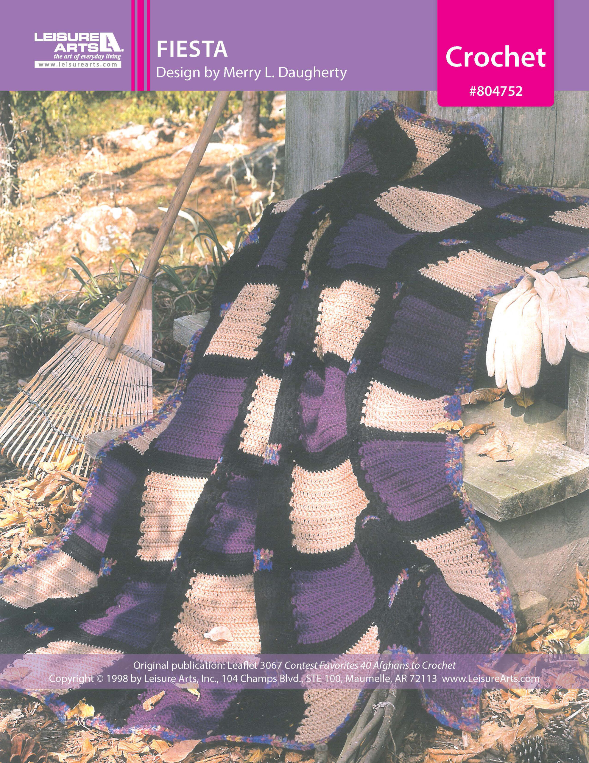 Leisure Arts Contest Favorites Fiesta Afghan Crochet ePattern