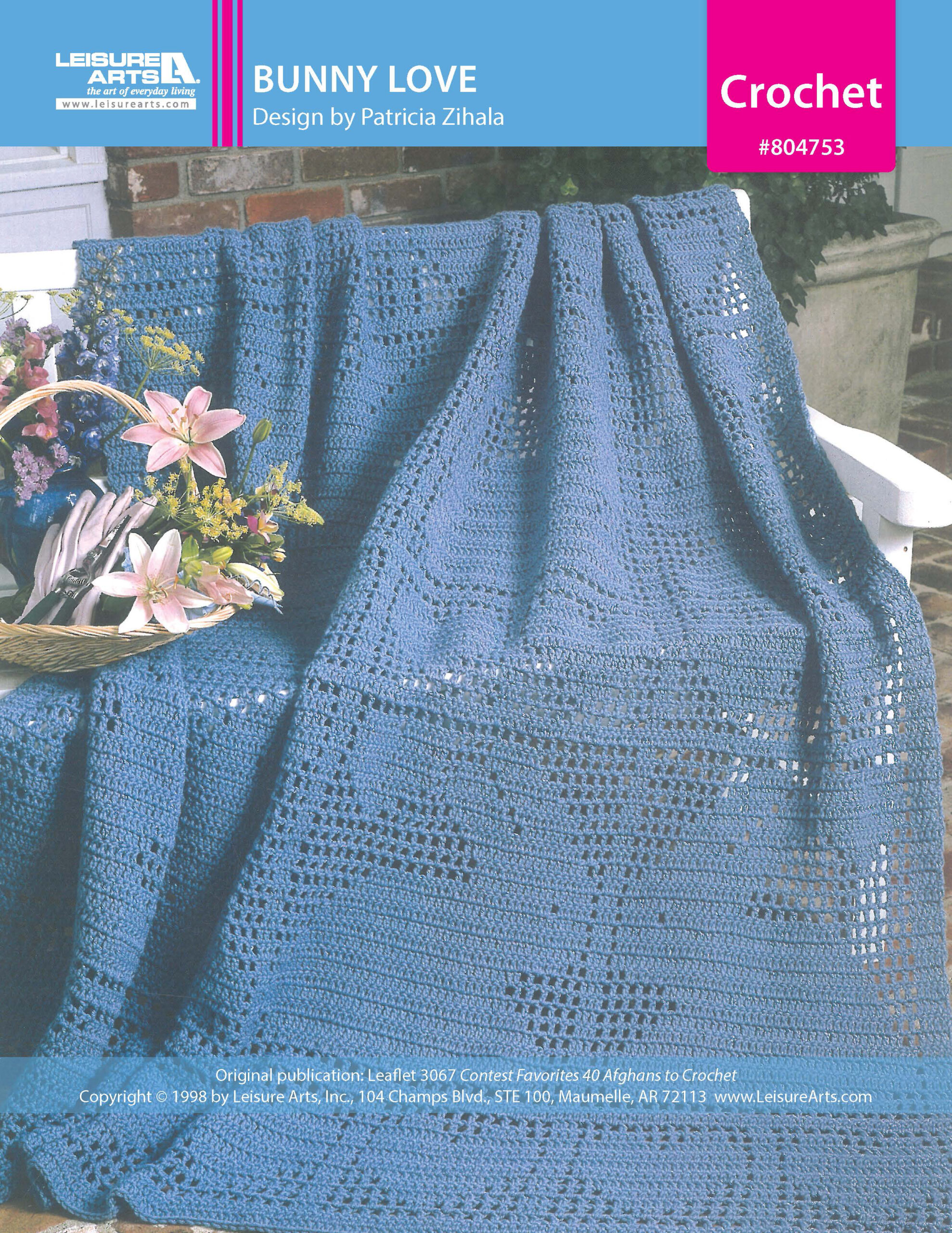 Leisure Arts Contest Favorites Bunny Love Afghan Crochet ePattern