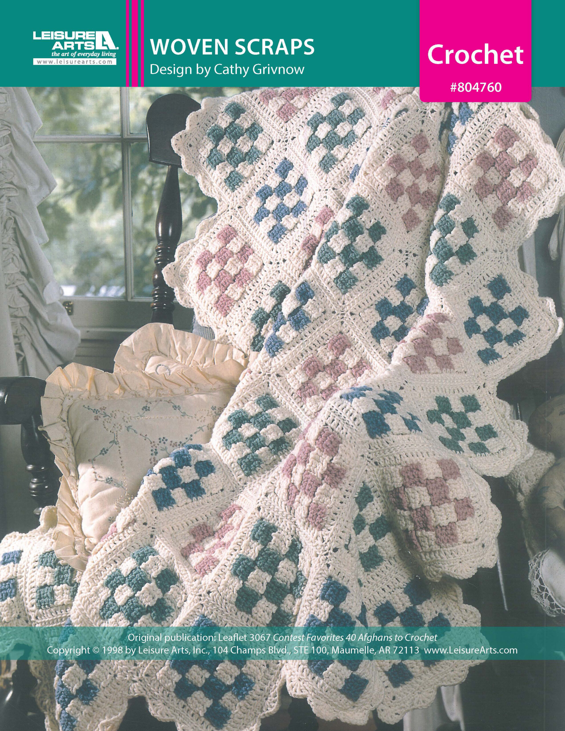 Leisure Arts Contest Favorites Woven Scraps Afghan Crochet ePattern