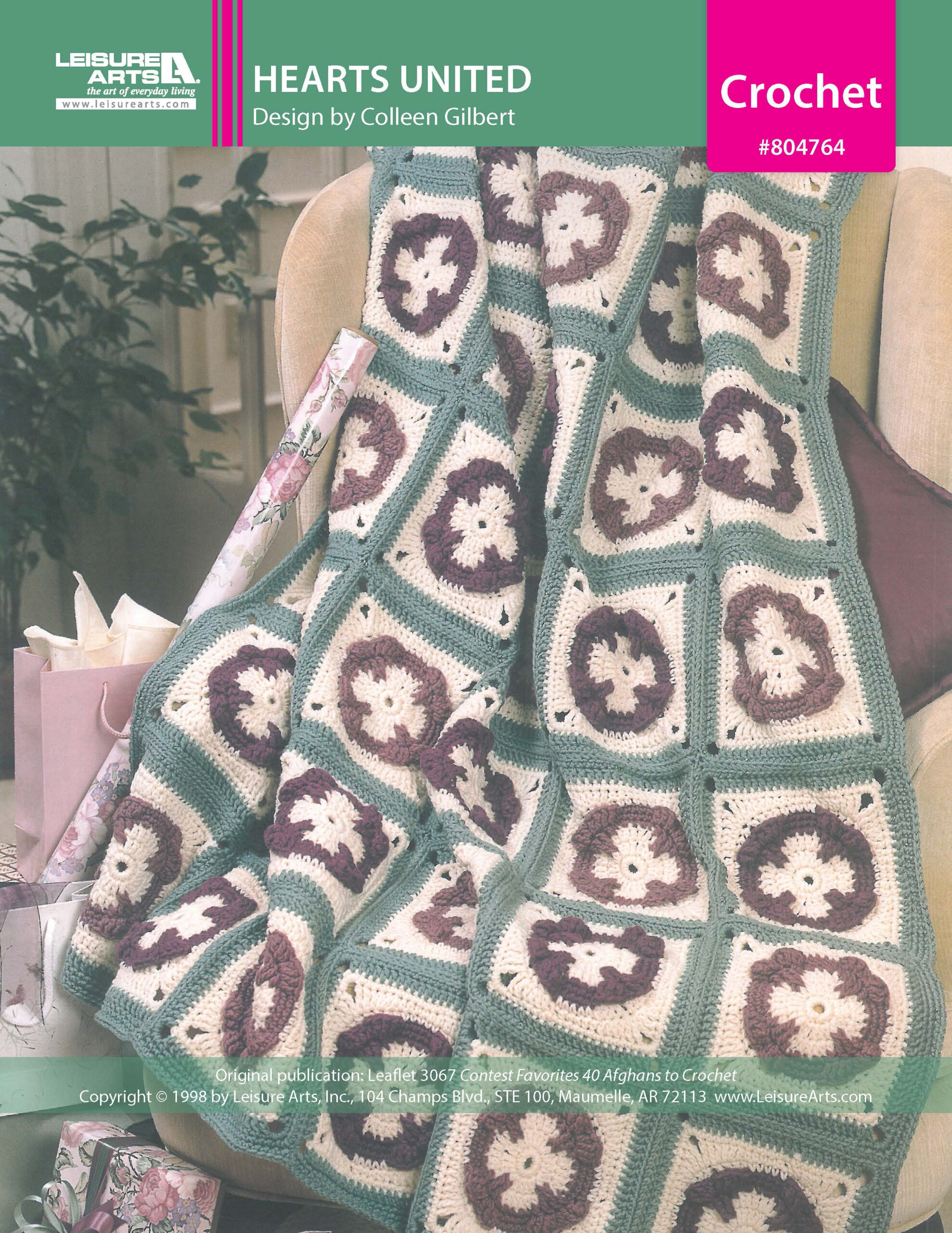 Leisure Arts Contest Favorites Hearts United Afghan Crochet ePattern