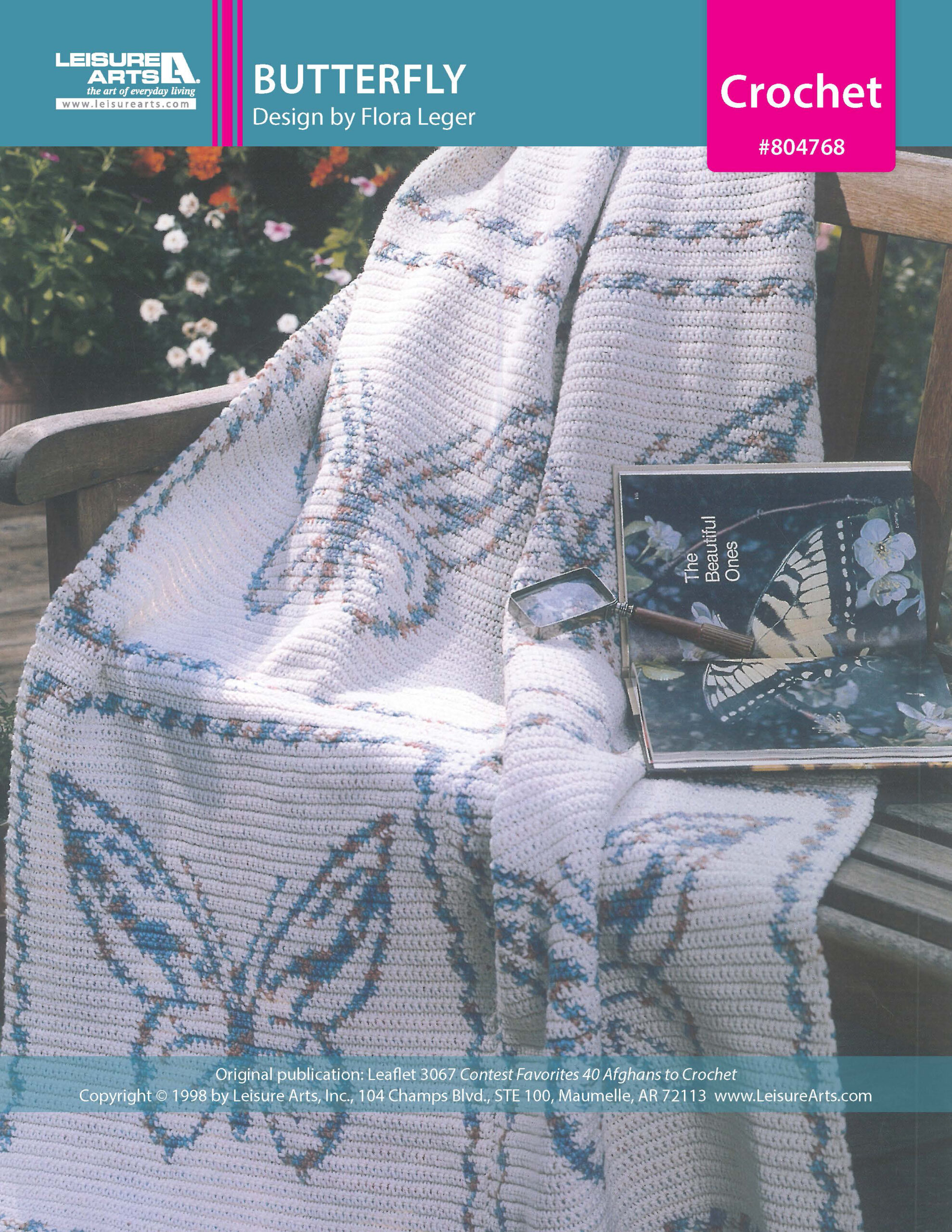 Leisure Arts Contest Favorites Butterfly Afghan Crochet ePattern
