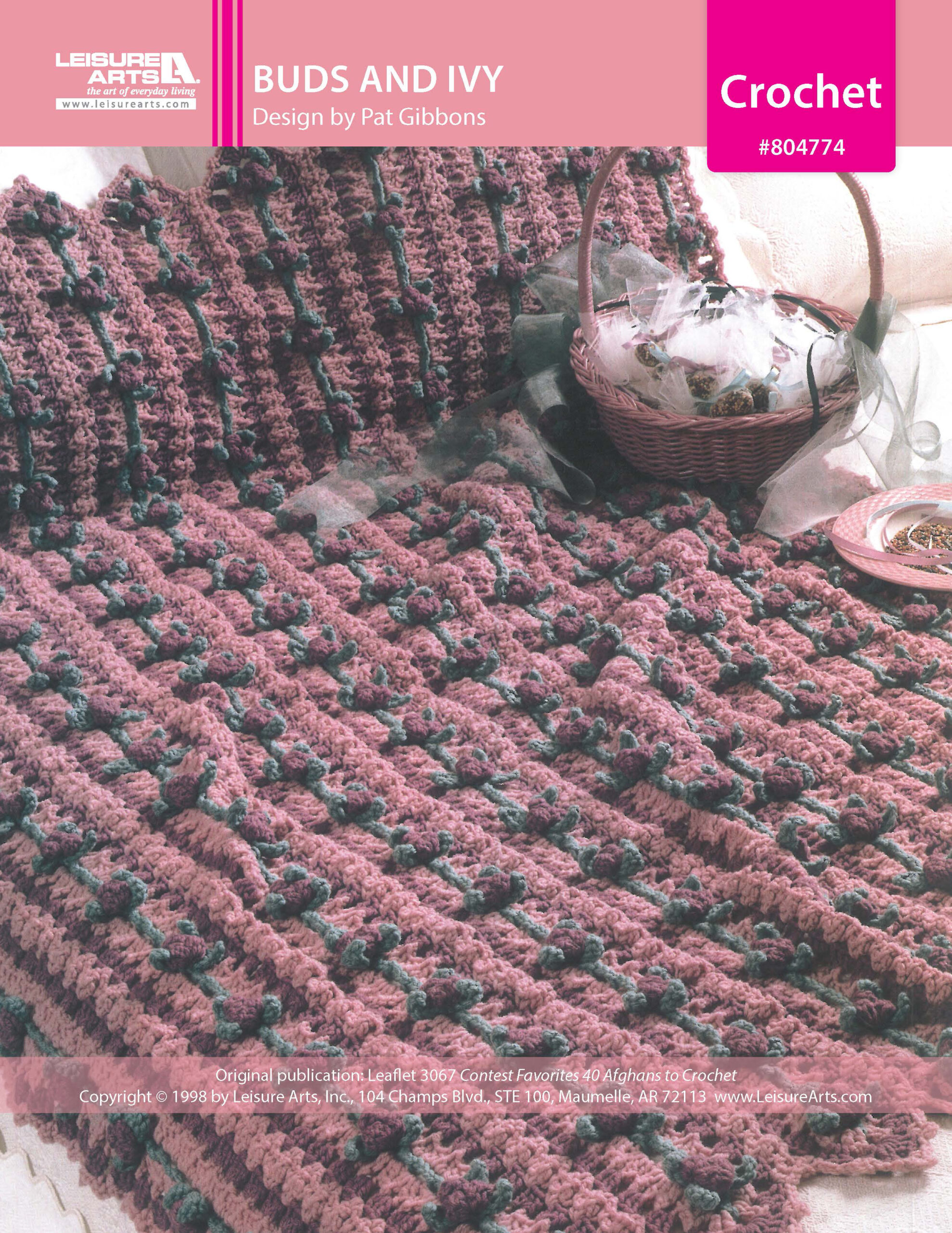 Leisure Arts Contest Favorites Buds And Ivy Afghan Crochet ePattern
