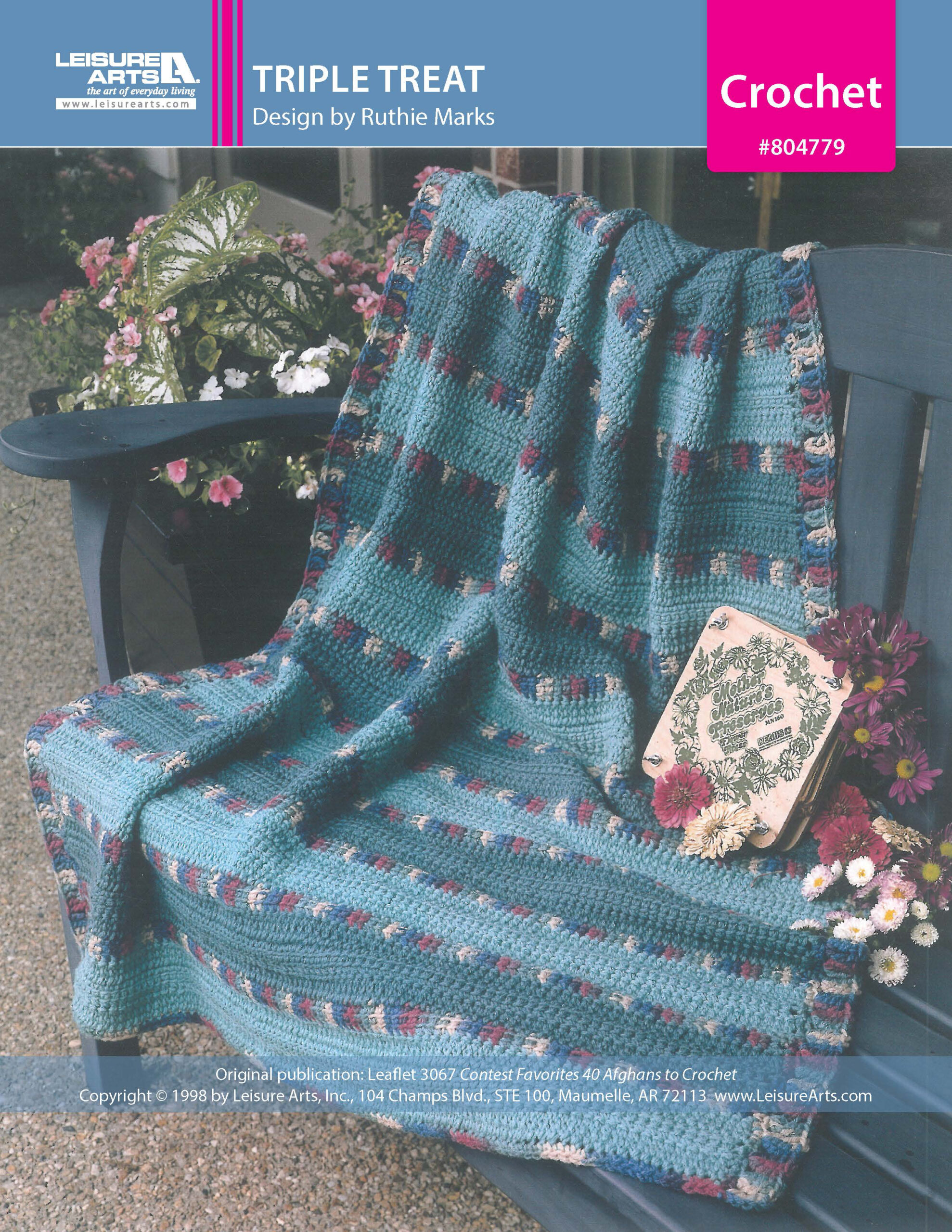 Leisure Arts Contest Favorites Triple Treat Afghan Crochet ePattern
