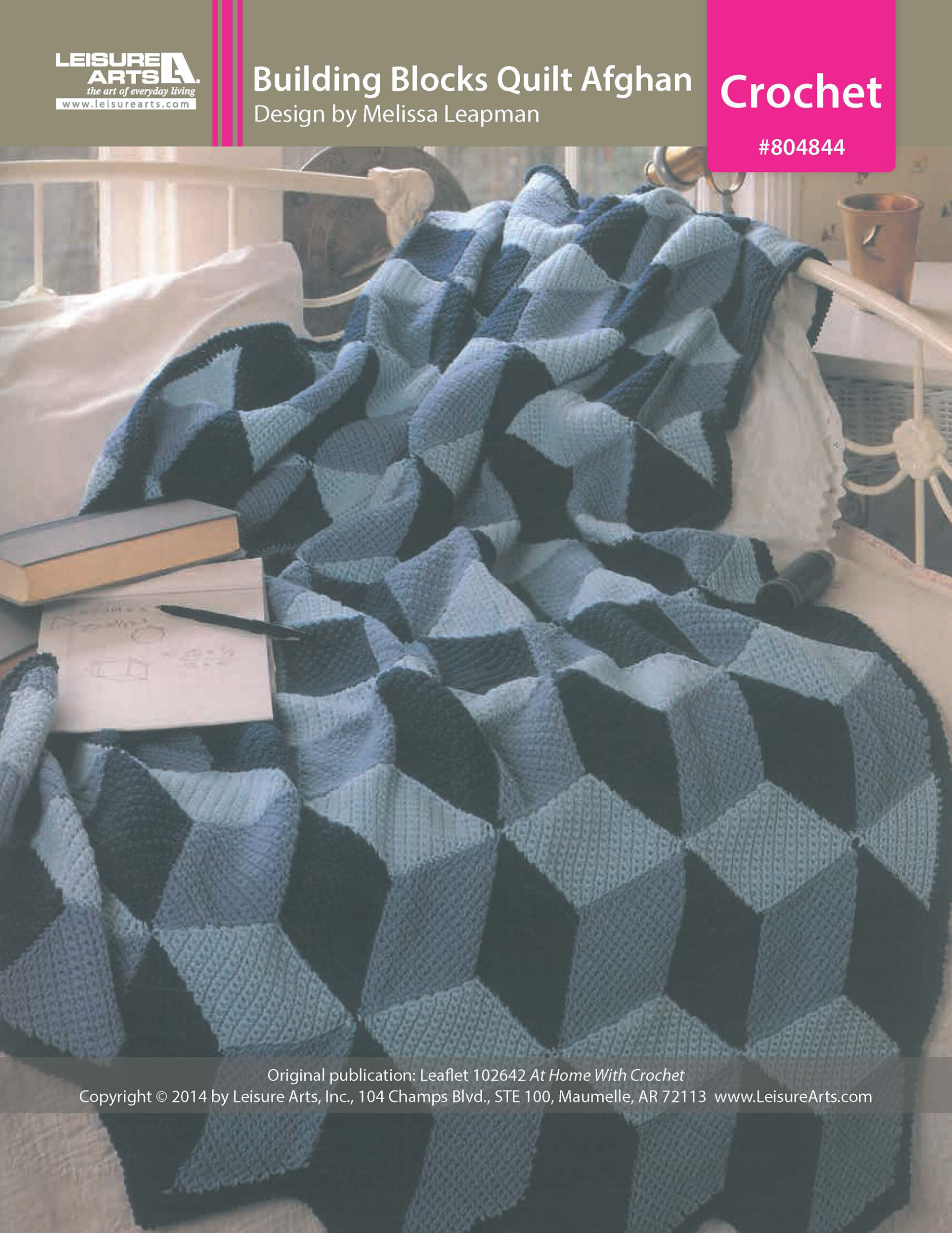 Leisure Arts Home With Crochet Building Blocks Quilt Afghan ePattern