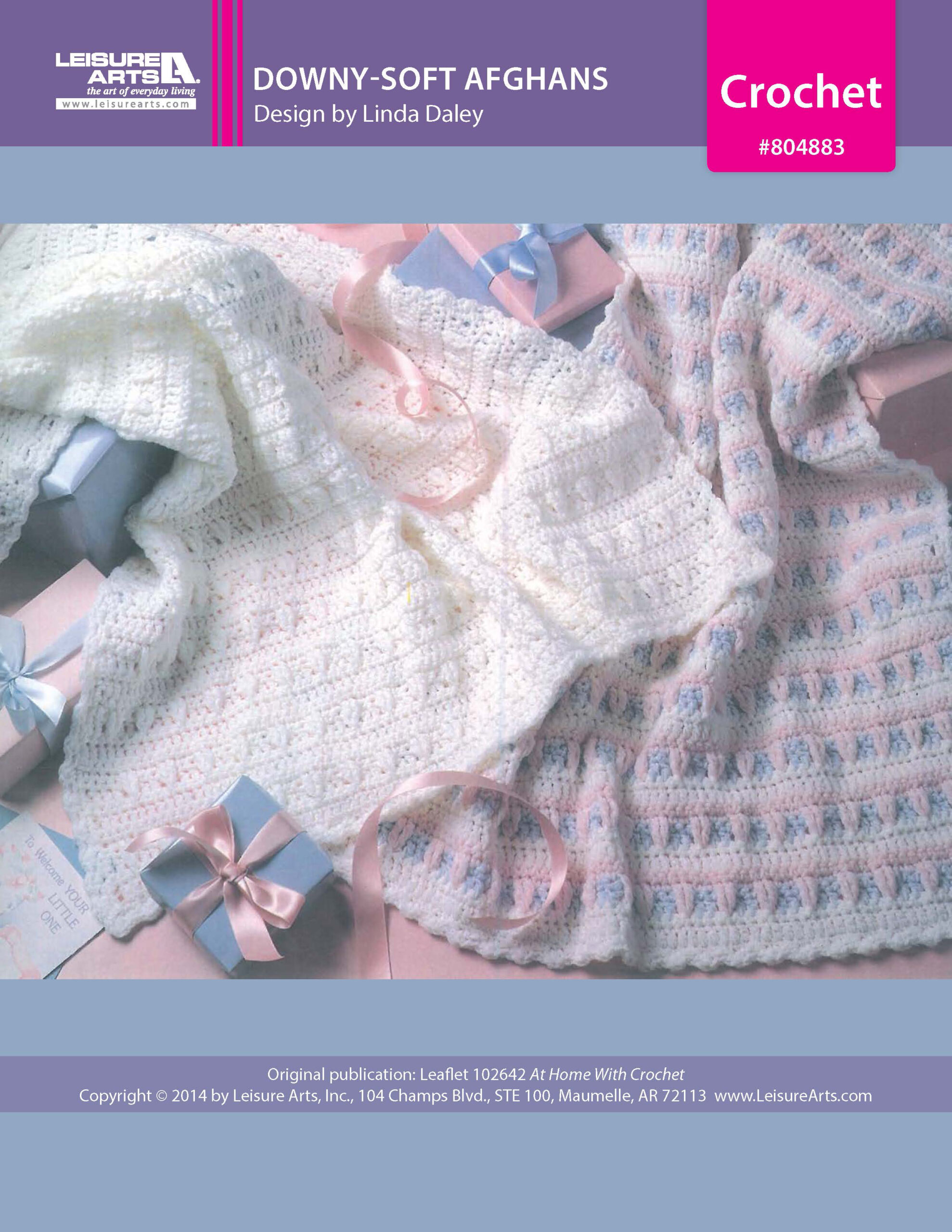 Leisure Arts Home With Crochet Downy Soft Afghans ePattern