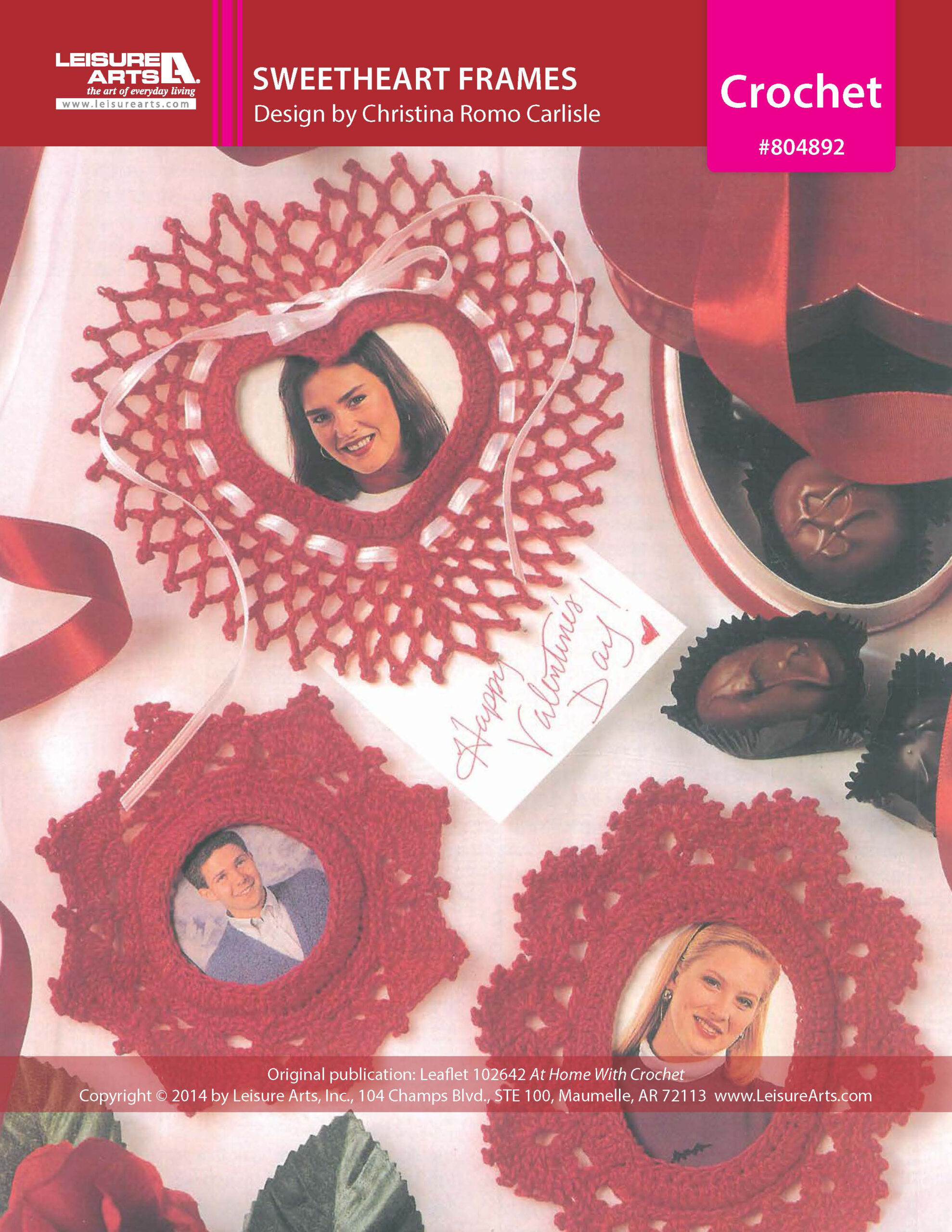Leisure Arts Home With Crochet Sweetheart Frames ePattern