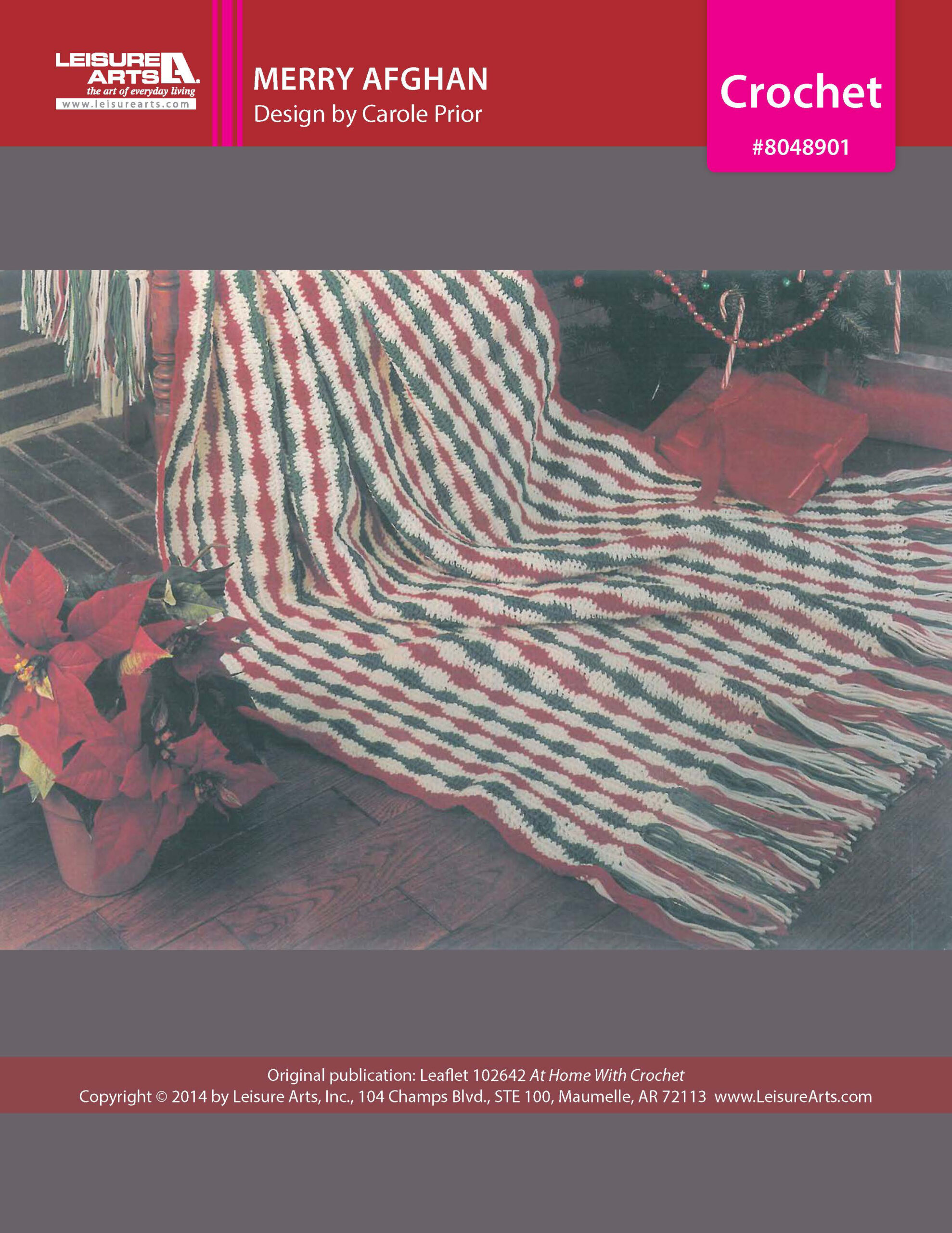 Leisure Arts Home With Crochet Merry Afghan ePattern