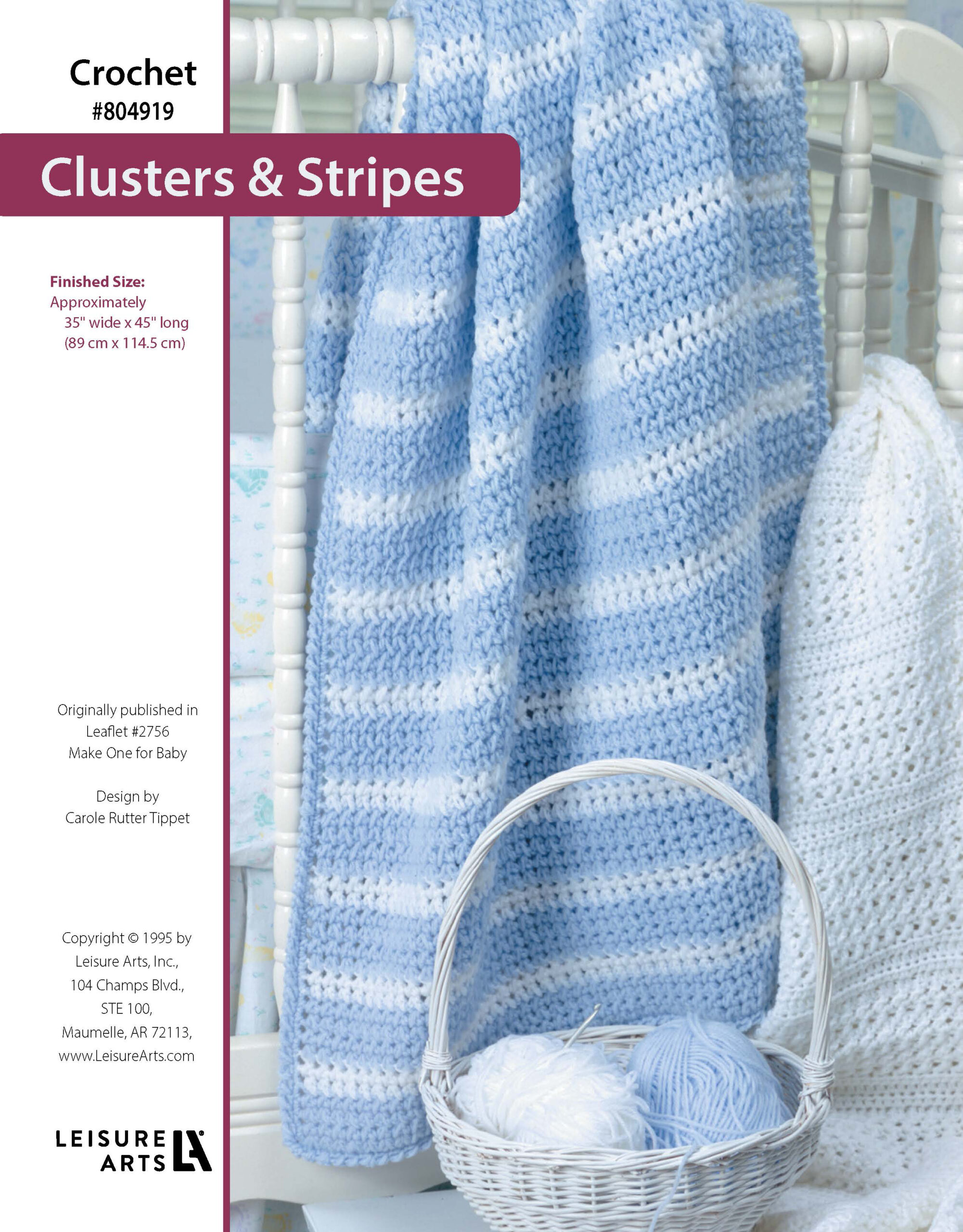 Leisure Arts ePattern Clusters Stripes Afghan