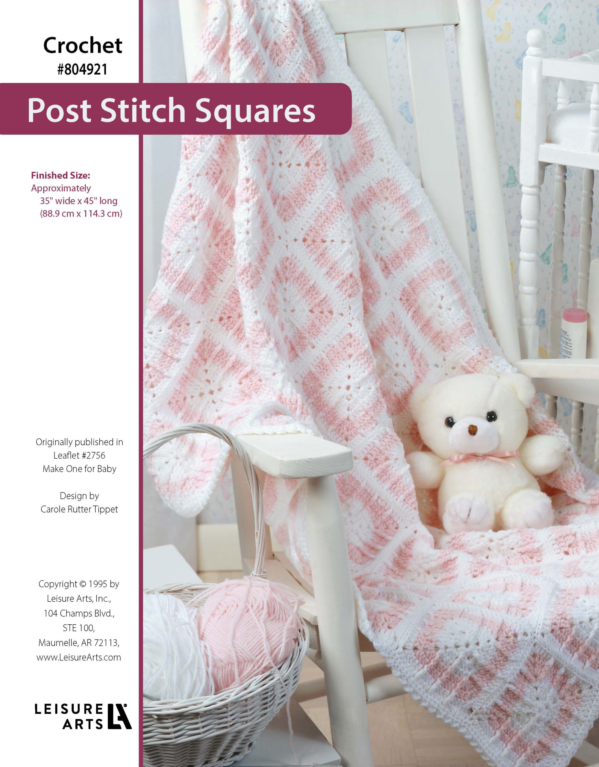 Leisure Arts ePattern Post Stitch Squares Afghan