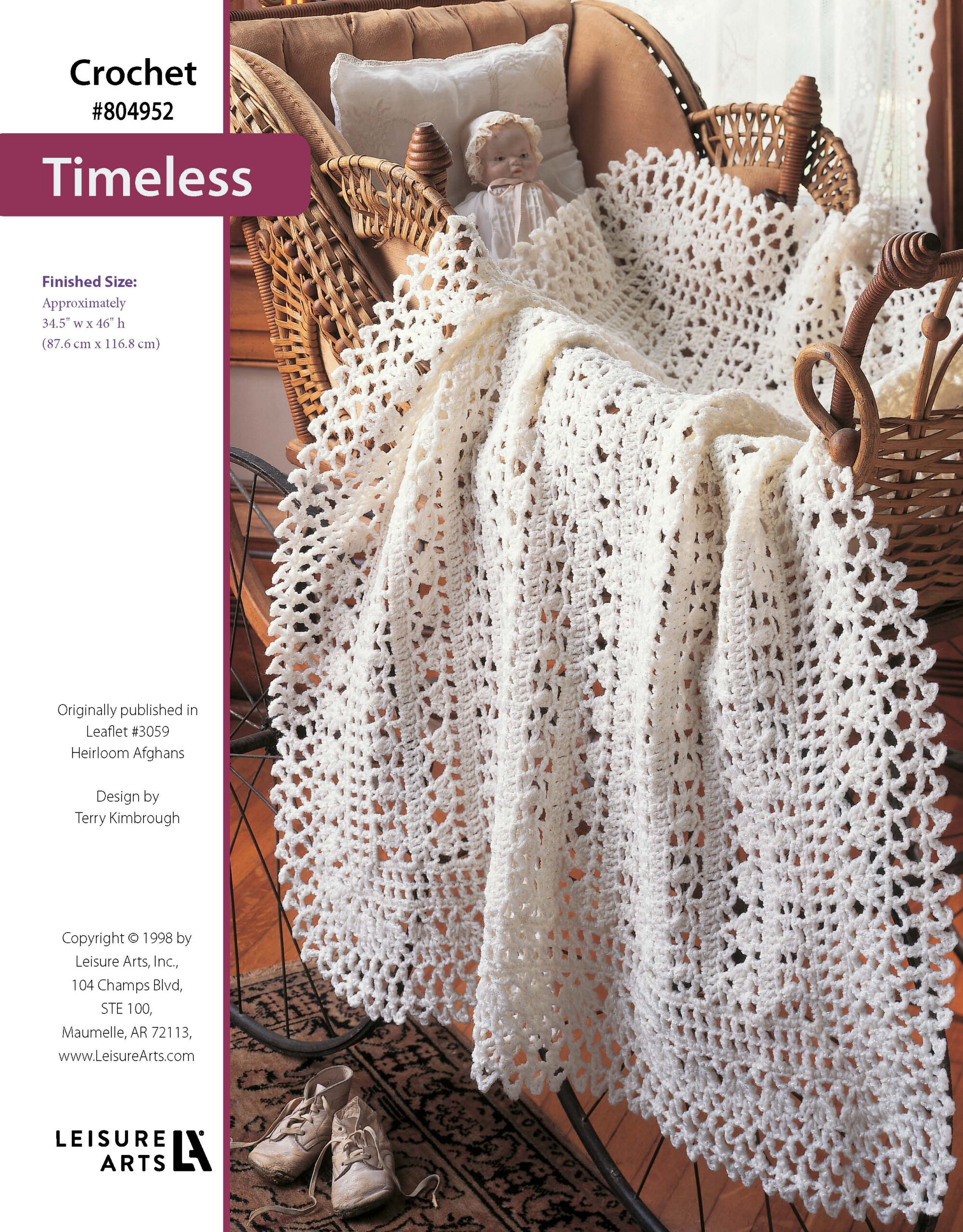 Leisure Arts Heirloom Afghans For Baby Timeless Crochet ePattern