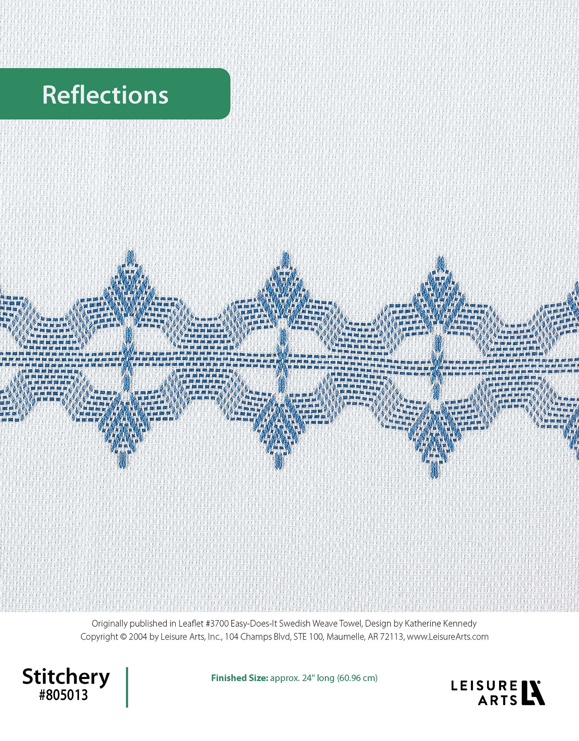 Leisure Arts EasyDoesIt Swedish Weave Towels Reflections Stitchery ePattern
