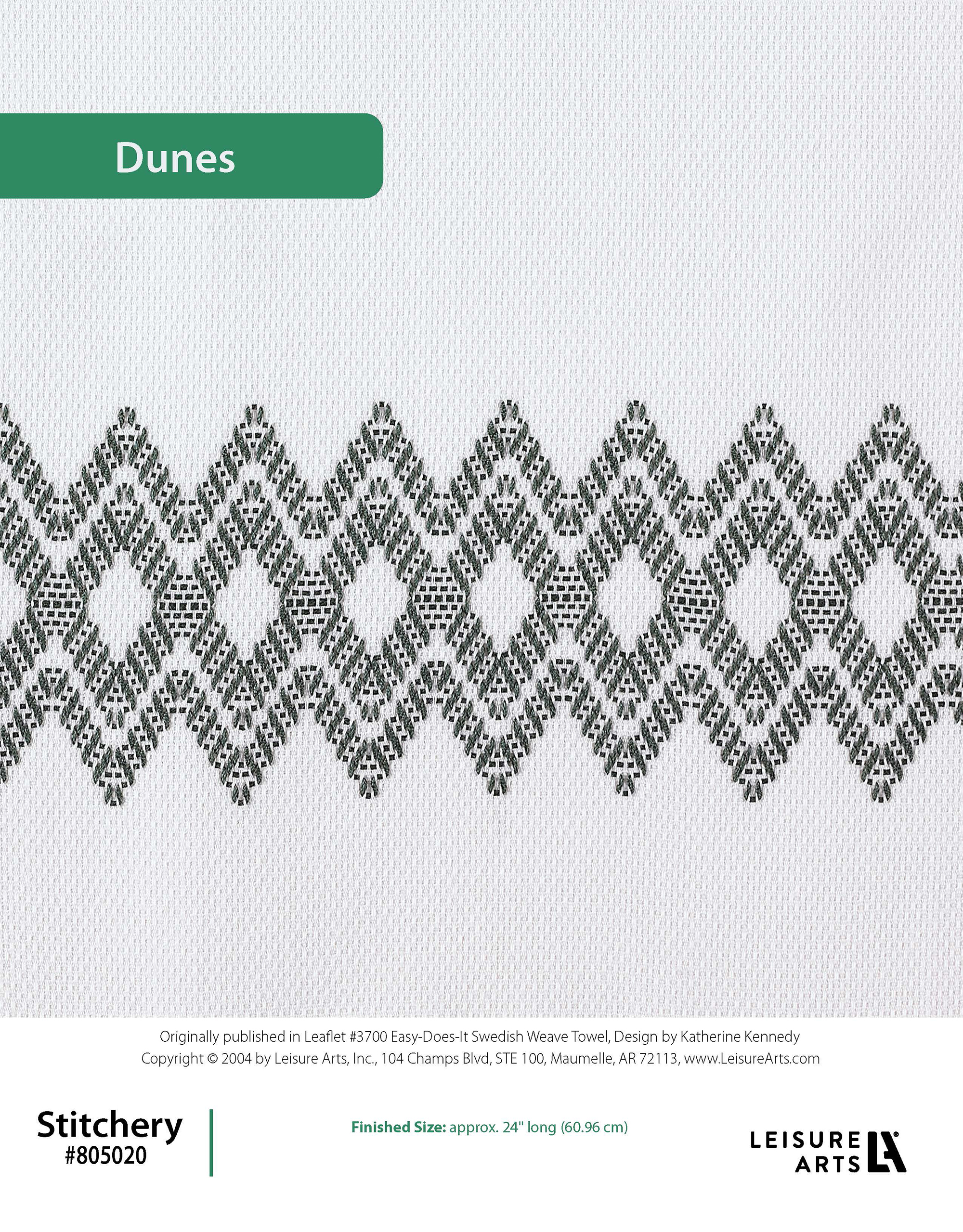 Leisure Arts EasyDoesIt Swedish Weave Towels Dunes Stitchery ePattern