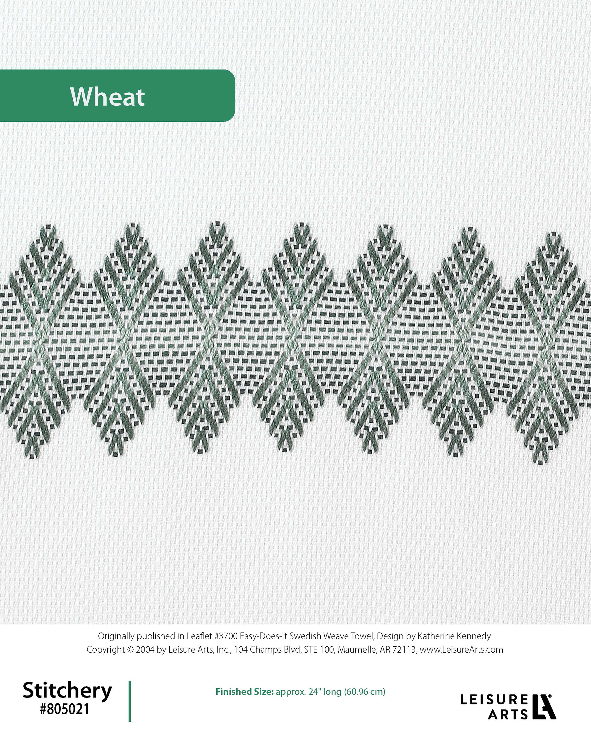 Leisure Arts EasyDoesIt Swedish Weave Towels Wheat Stitchery ePattern