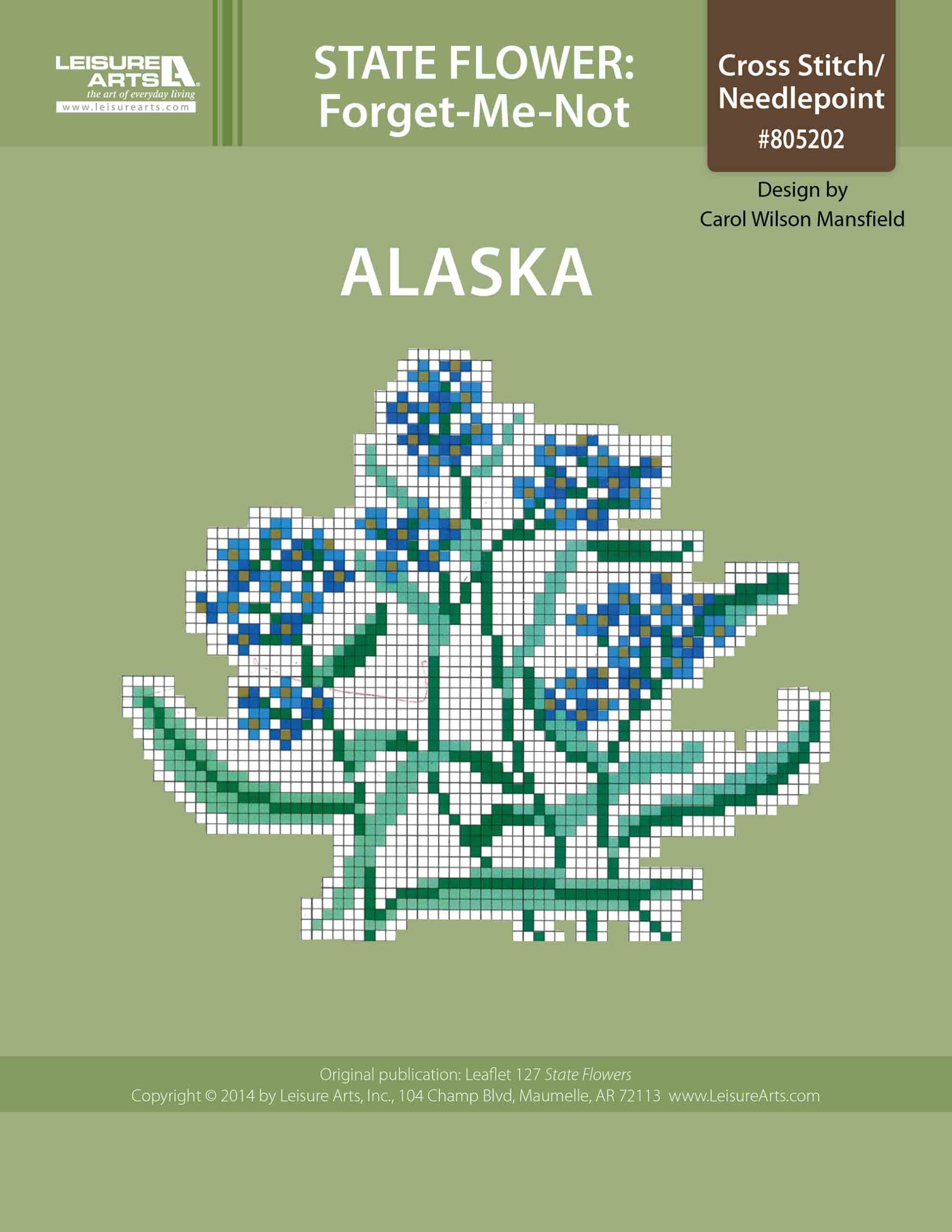 Leisure Arts Alaska ForgetMeNot Cross Stitch ePattern