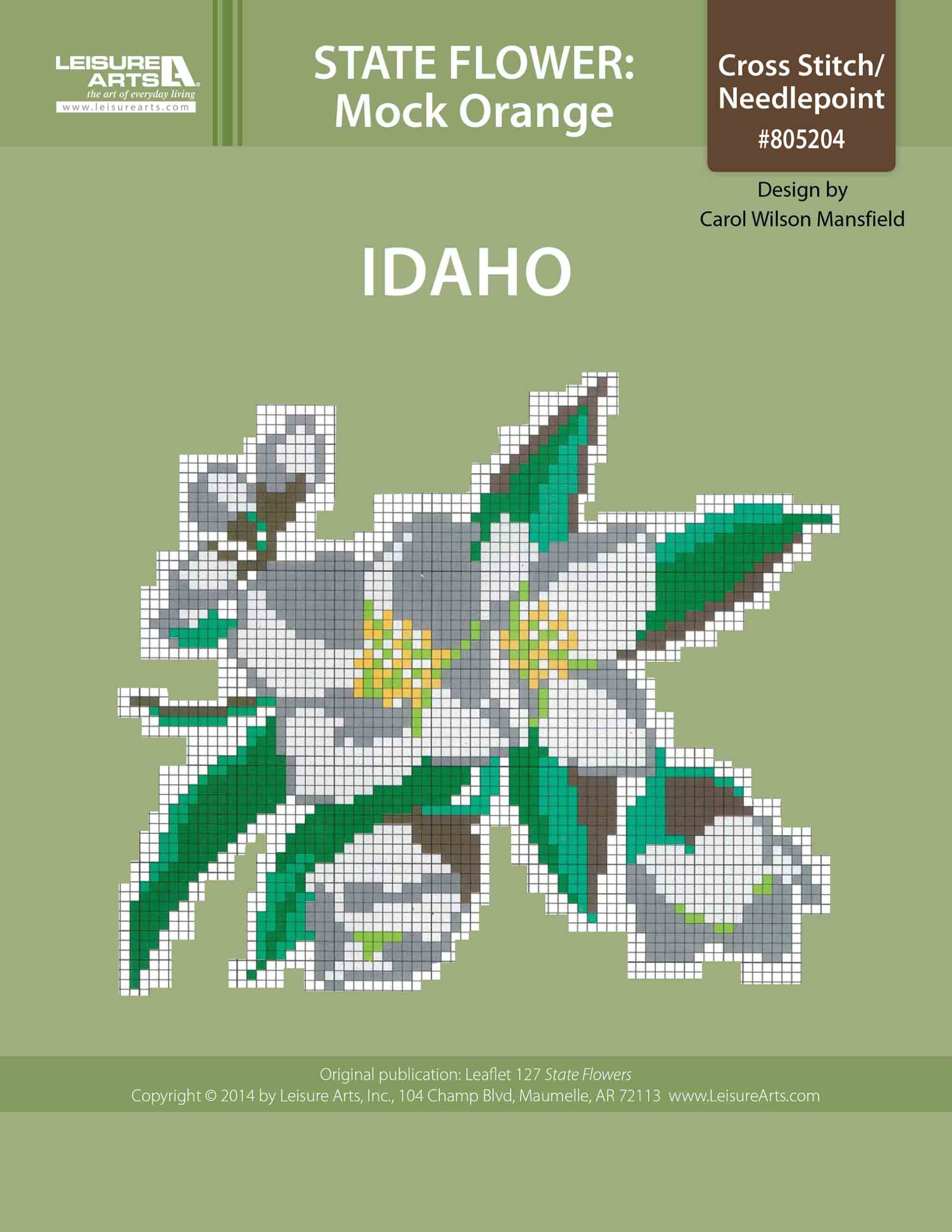 Leisure Arts Idaho Mock Orange Cross Stitch ePattern