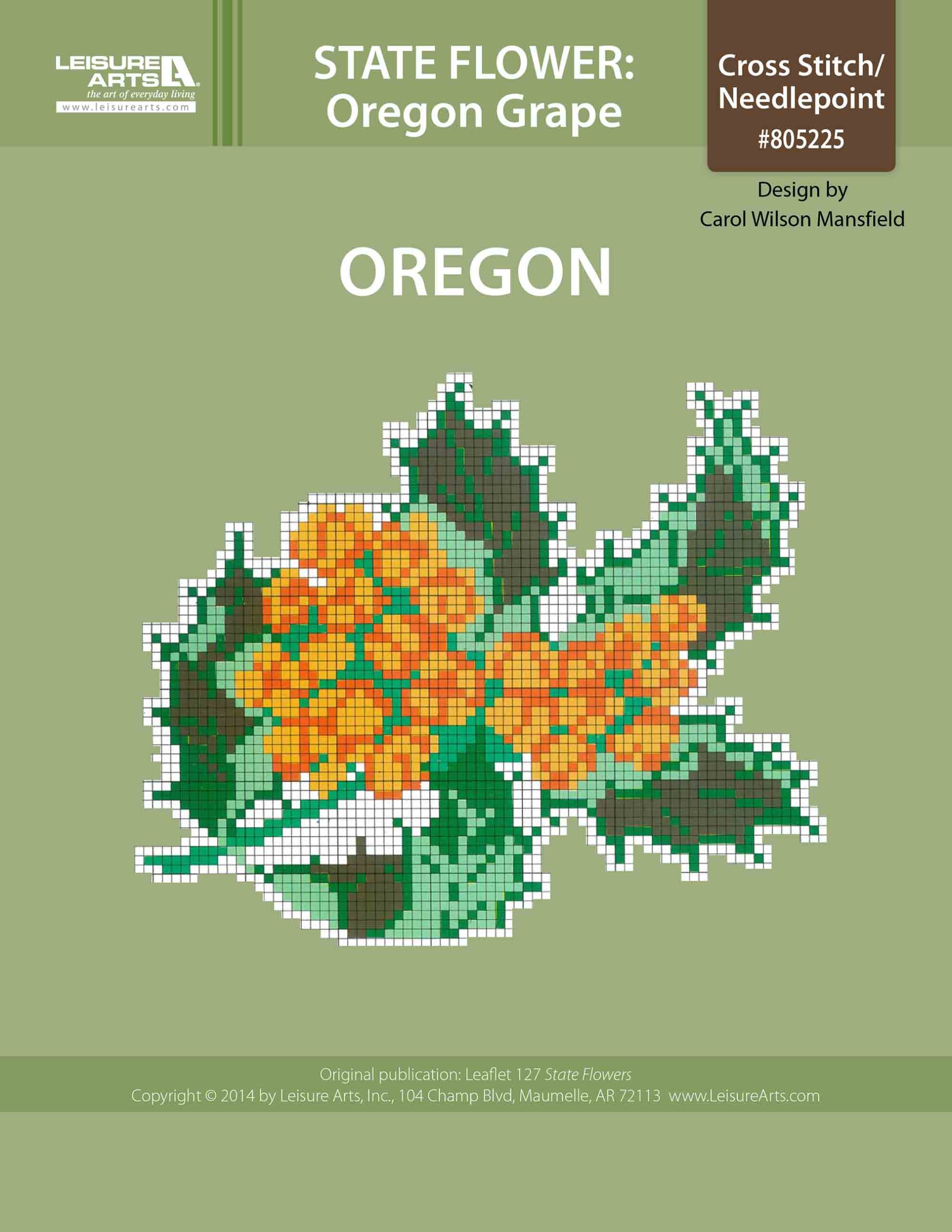 Leisure Arts Oregon Grape Cross Stitch ePattern