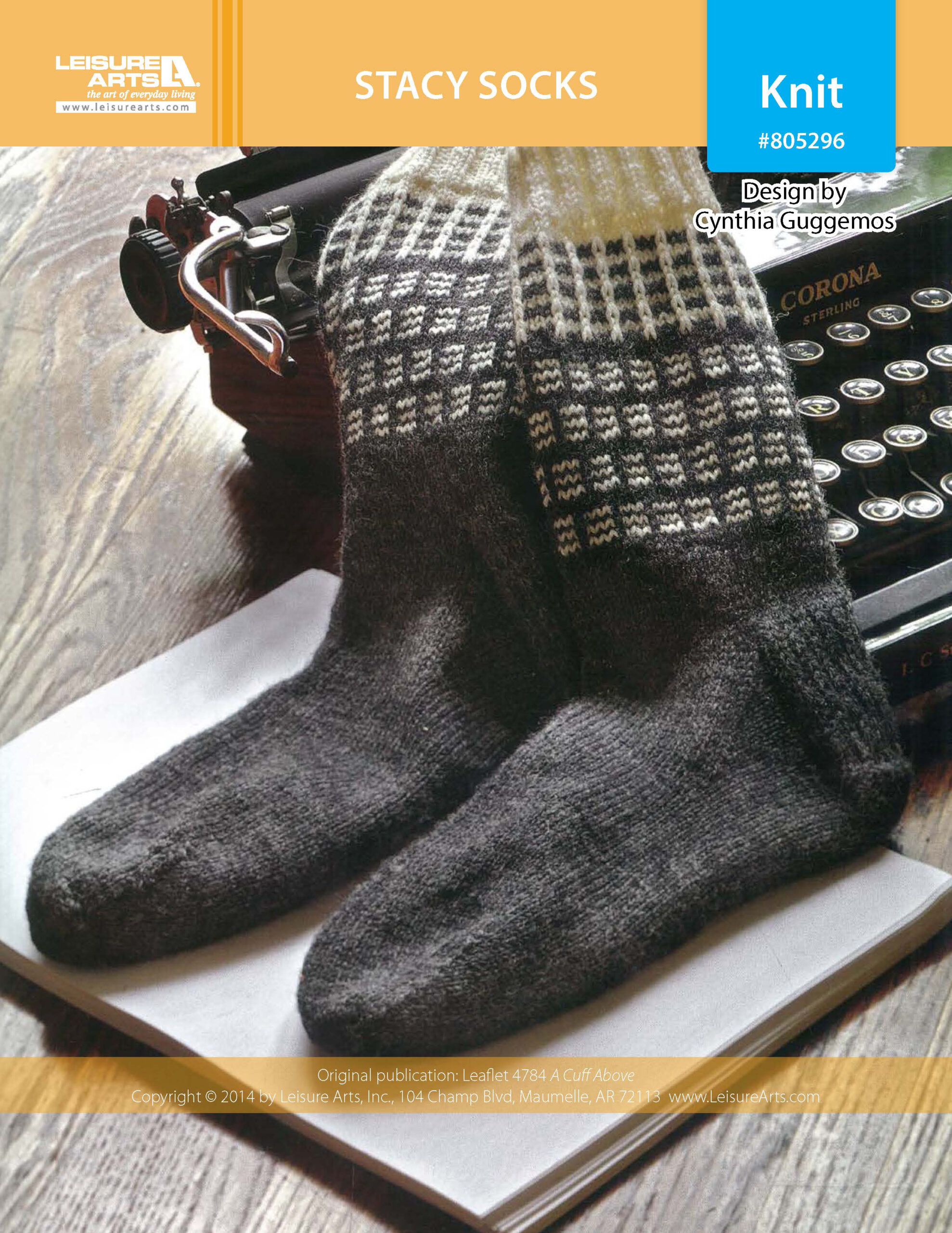 Leisure Arts A Cuff Above Stacy Socks Knit ePattern